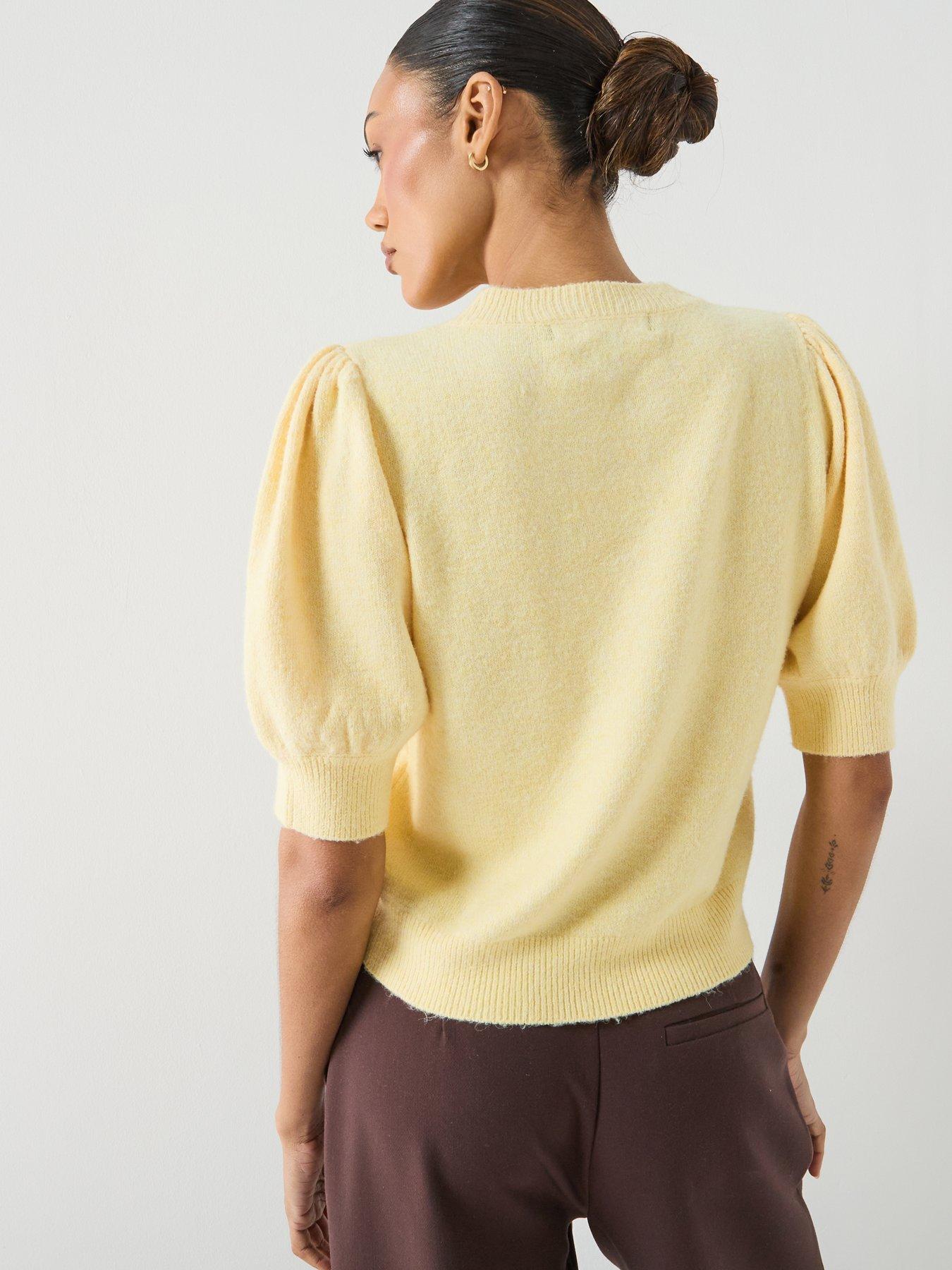 Image 2 of 5 of Vero Moda Vmdoffy Short Sleeve Pullover - Yellow