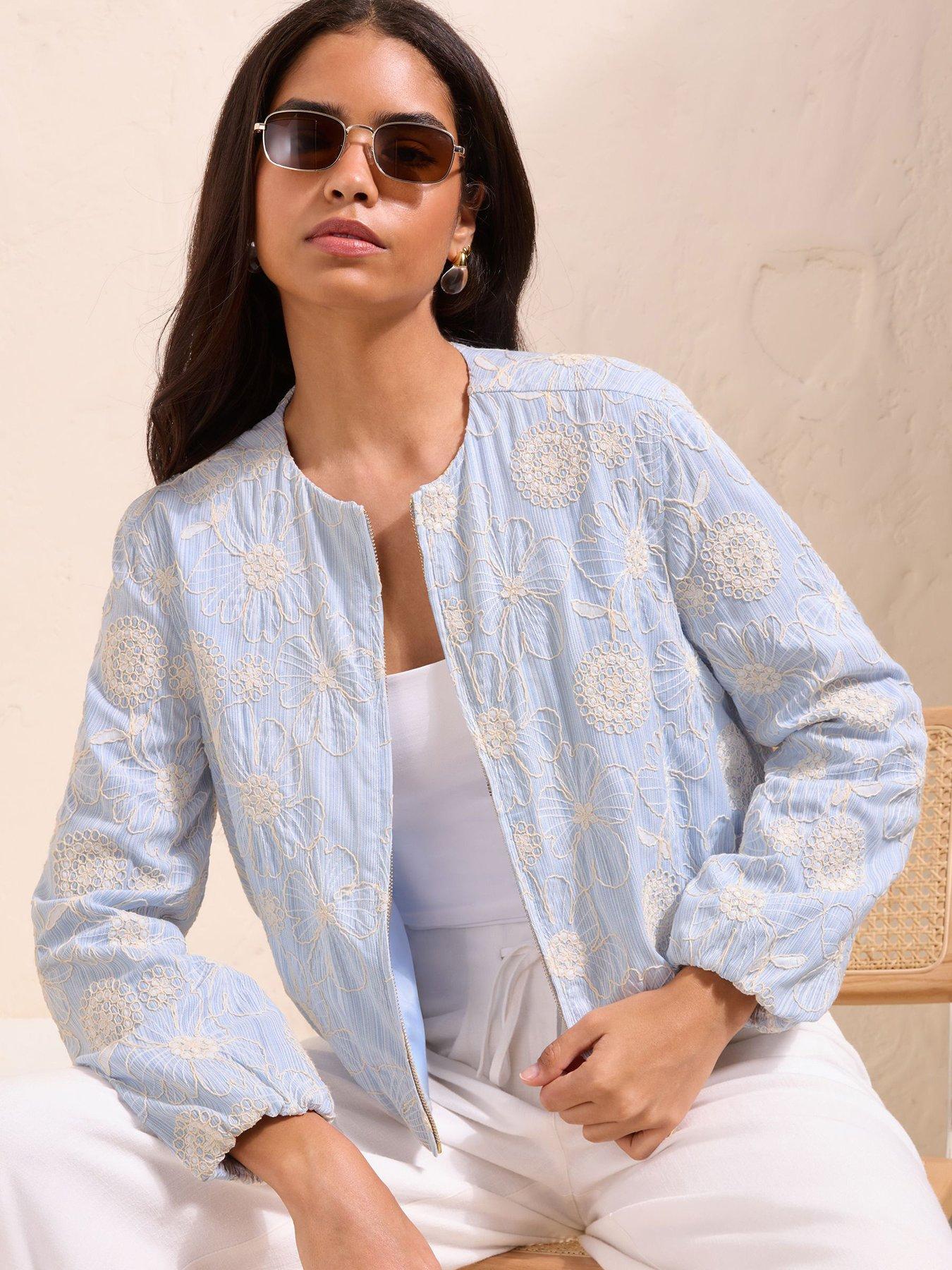 Image 1 of 6 of Friends Like These Bomber Jacket&nbsp;- Blue