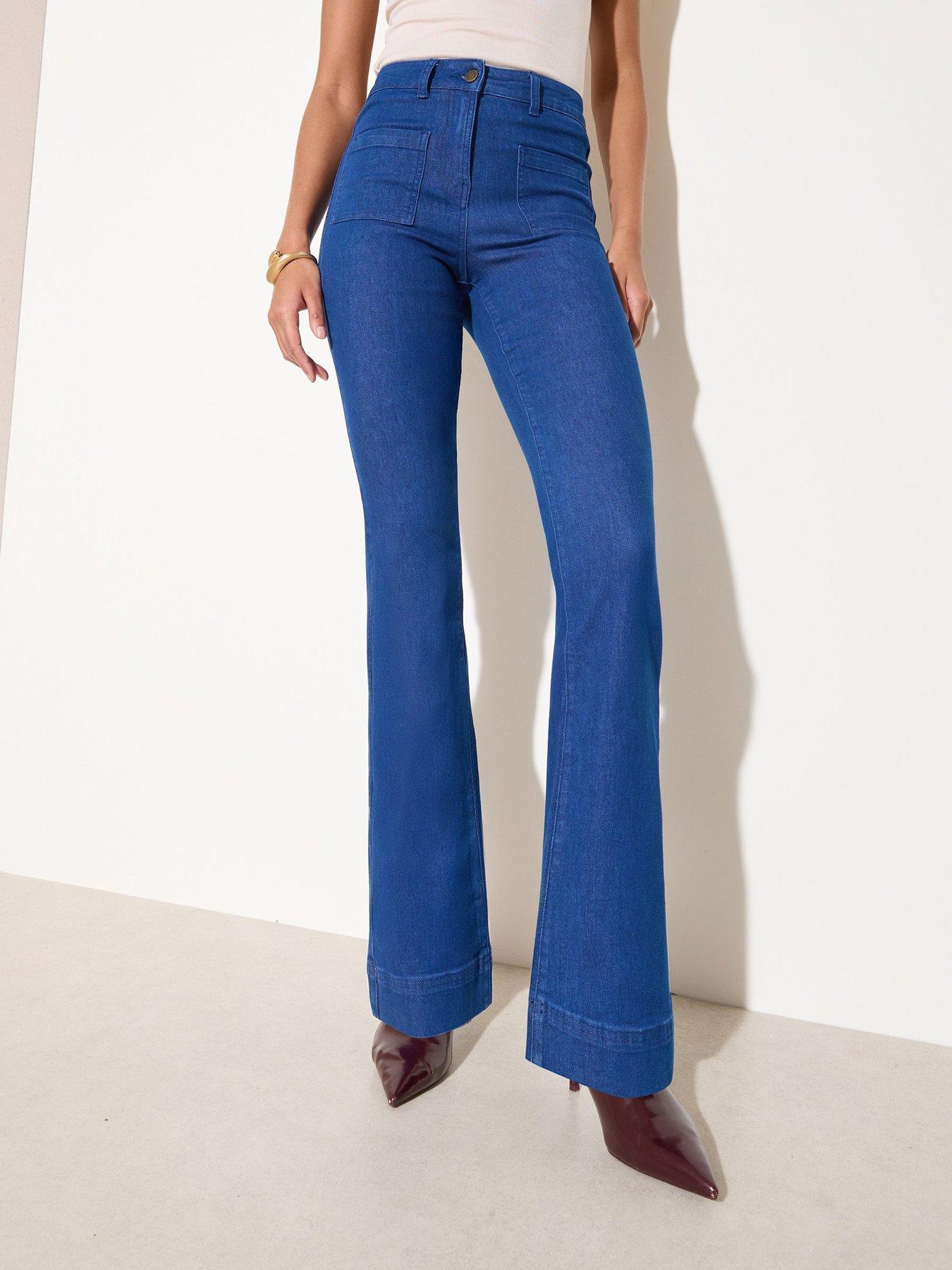 Friends Like These Pocket Flare Jean - Blue