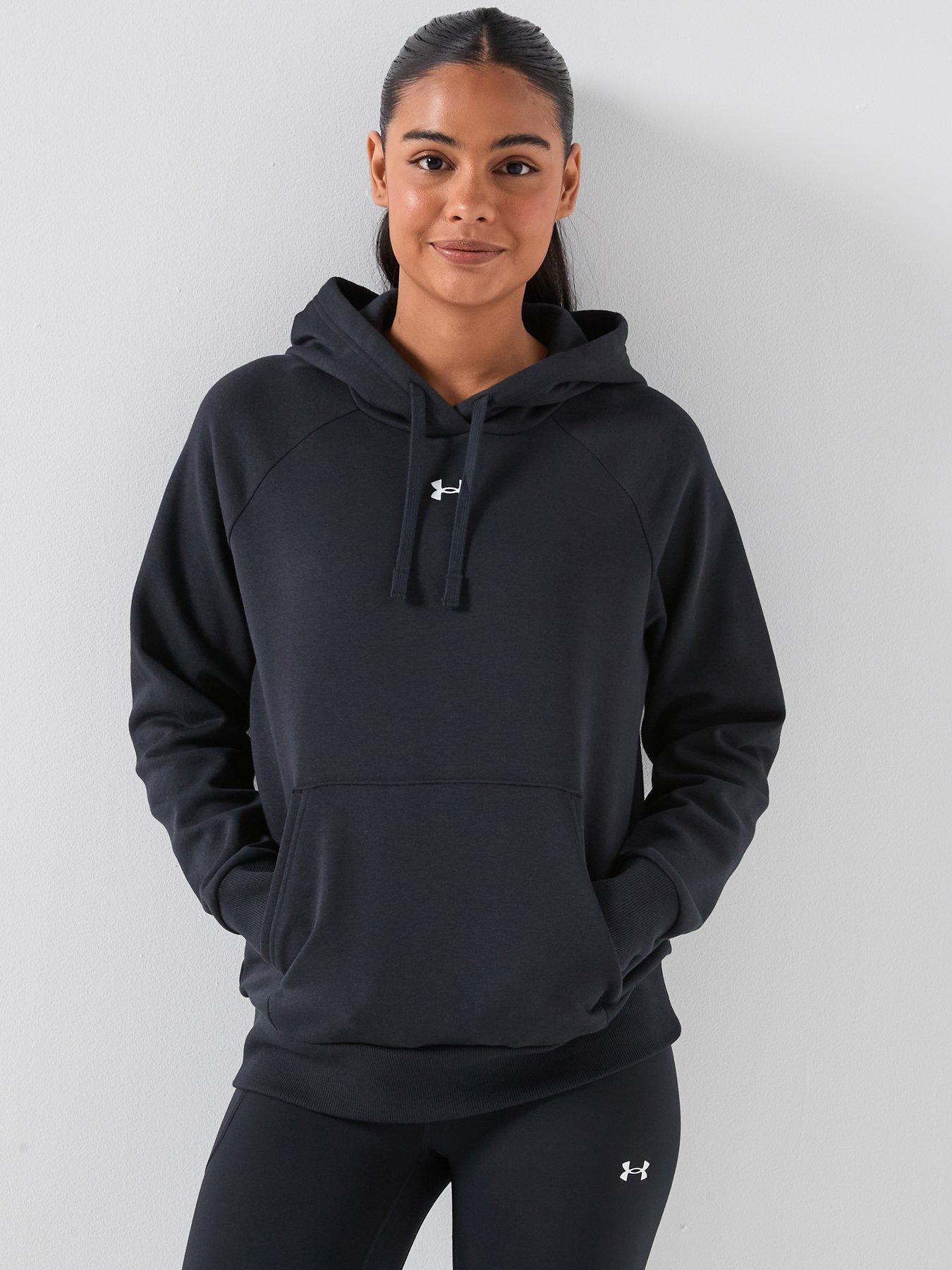 UNDER ARMOUR Womens Rival Fleece Hoodie - Black