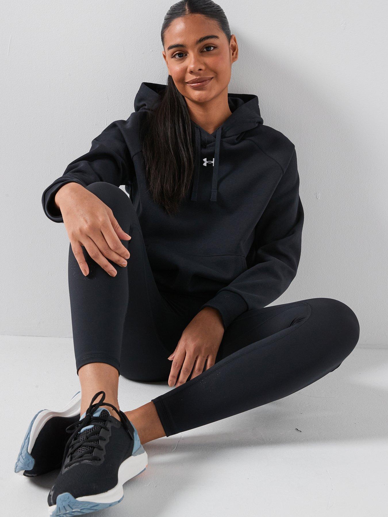 Image 5 of 6 of UNDER ARMOUR Womens Rival Fleece Hoodie - Black