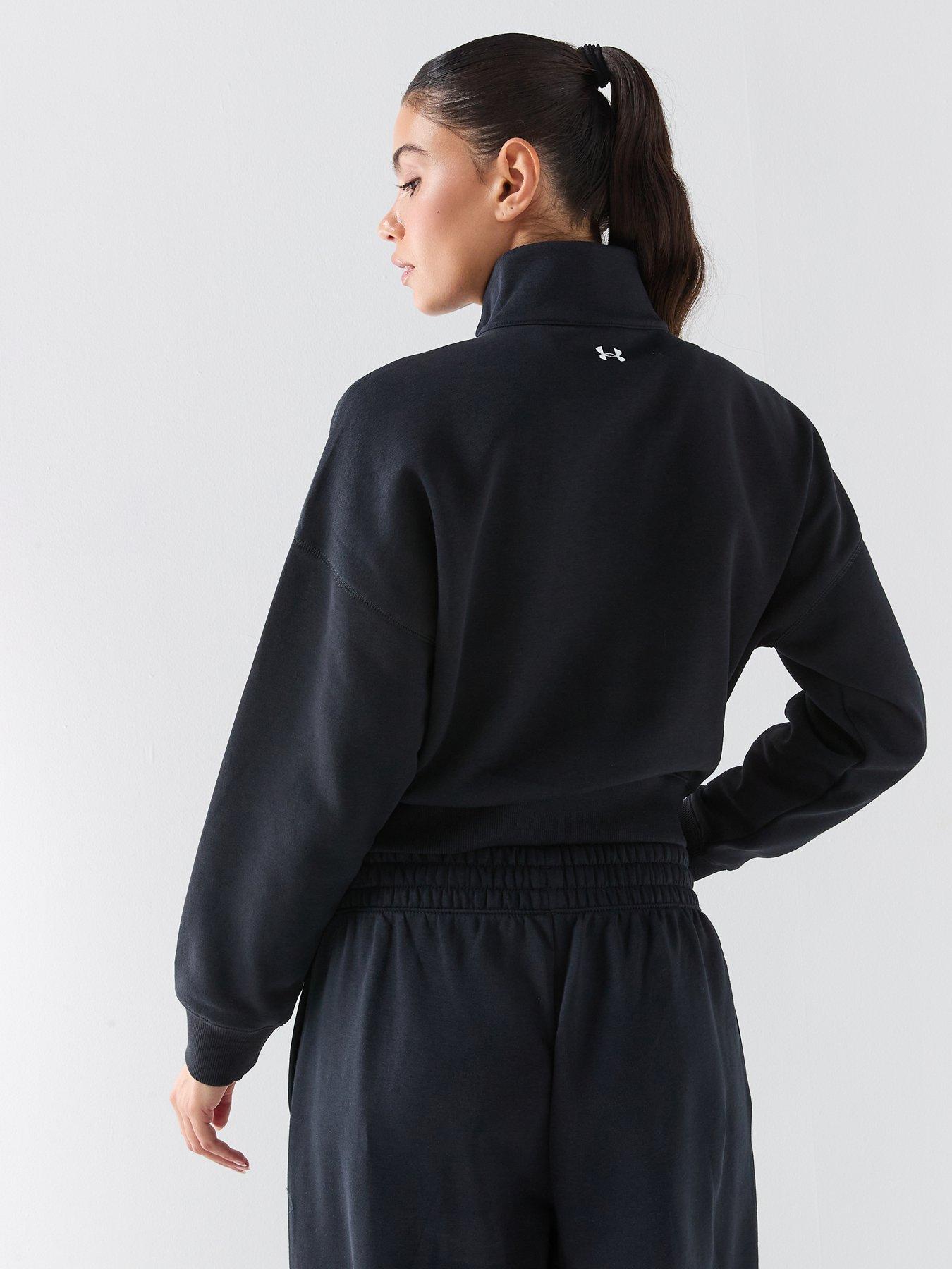 Image 2 of 6 of UNDER ARMOUR Womens Rival Fleece 1/2 Zip - Black