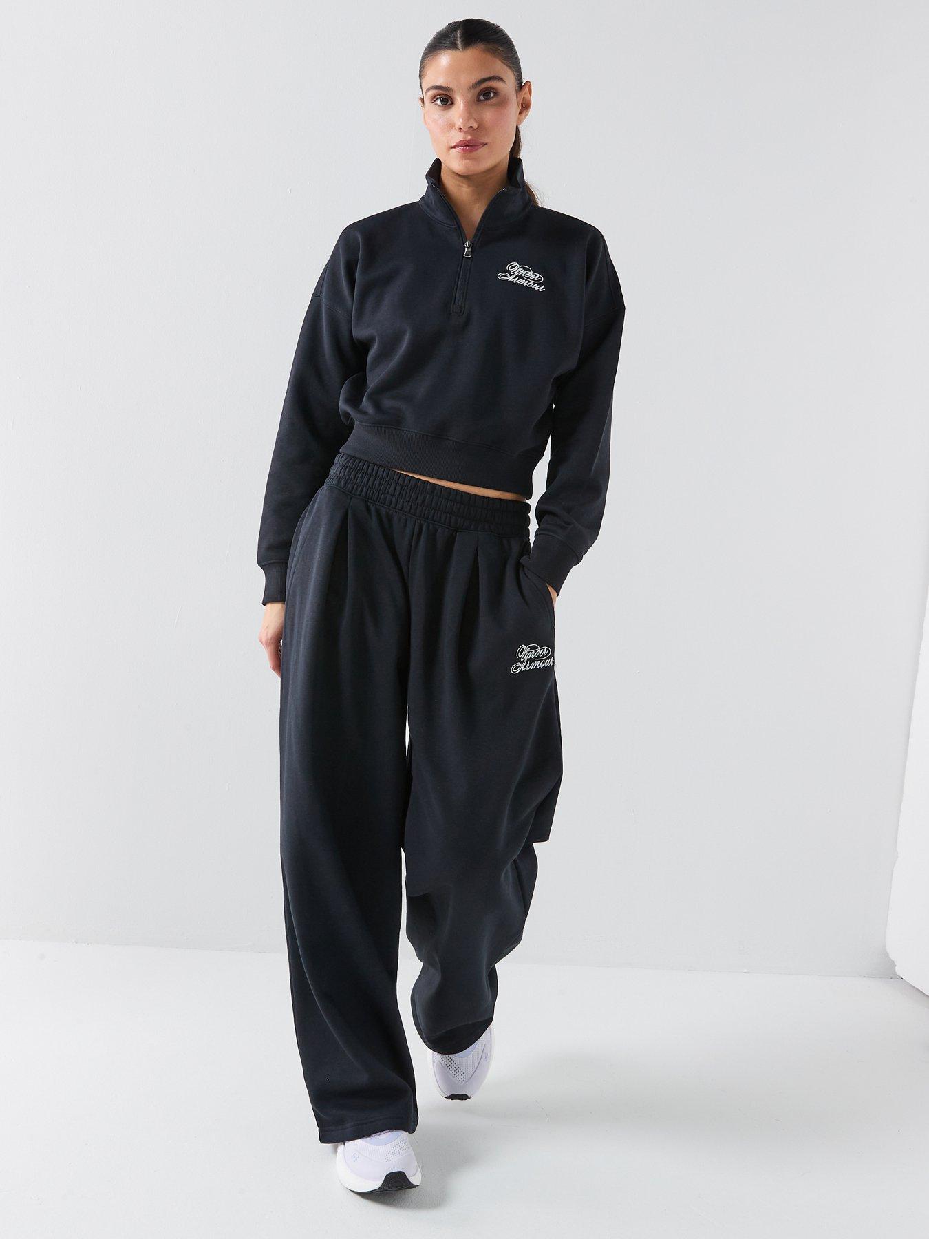 Image 3 of 6 of UNDER ARMOUR Womens Rival Fleece 1/2 Zip - Black