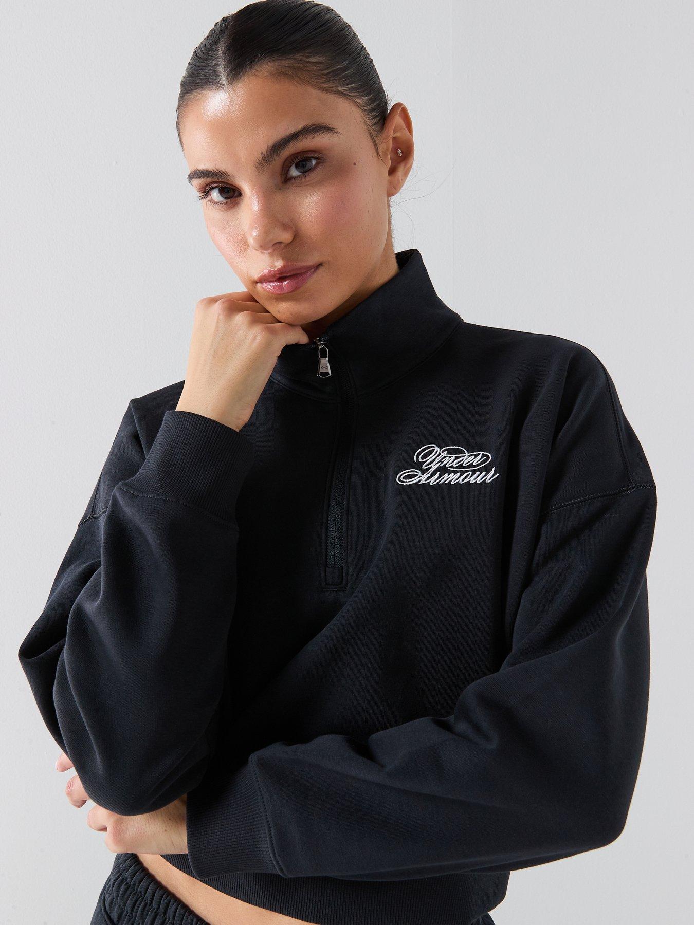 Image 5 of 6 of UNDER ARMOUR Womens Rival Fleece 1/2 Zip - Black