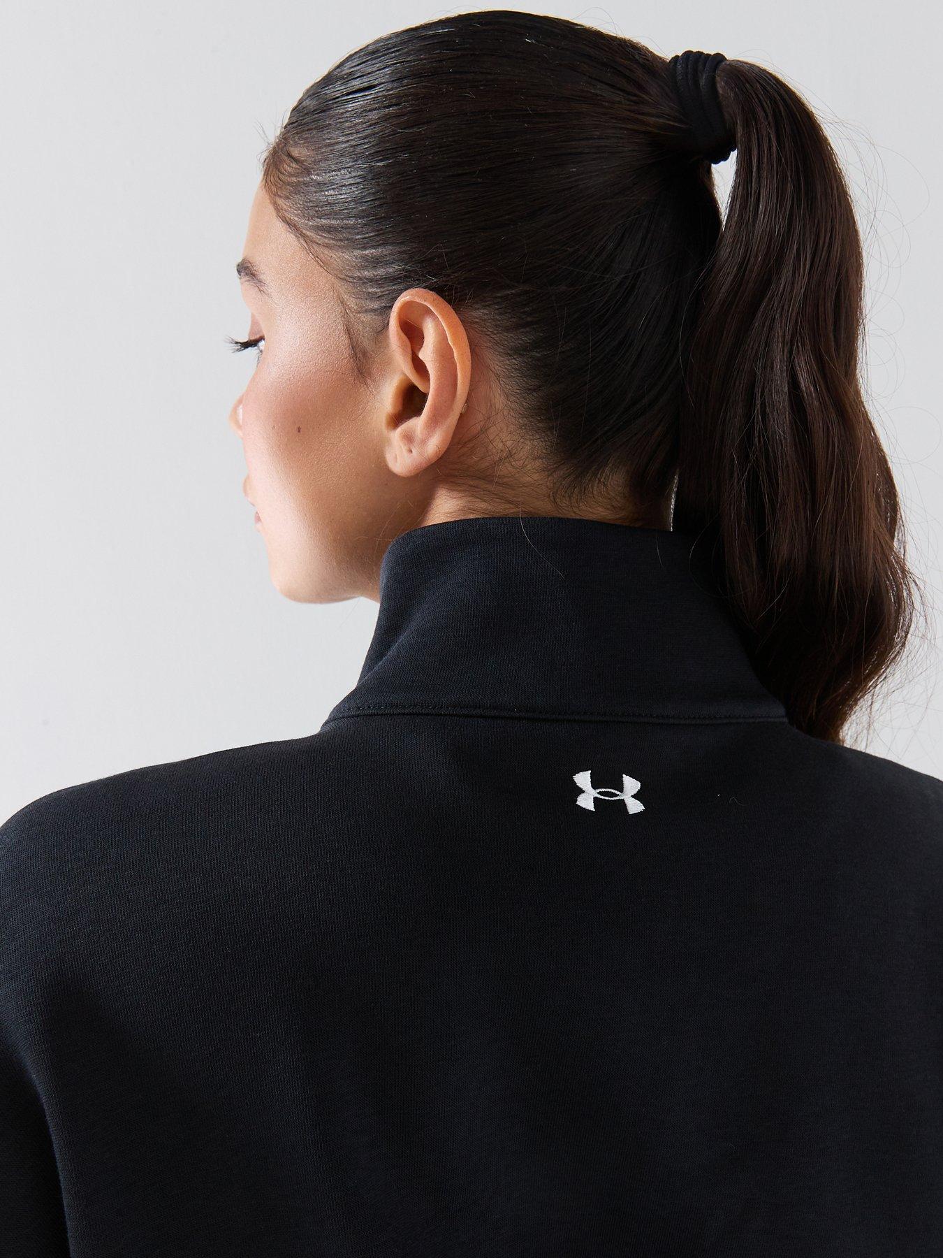 Image 6 of 6 of UNDER ARMOUR Womens Rival Fleece 1/2 Zip - Black