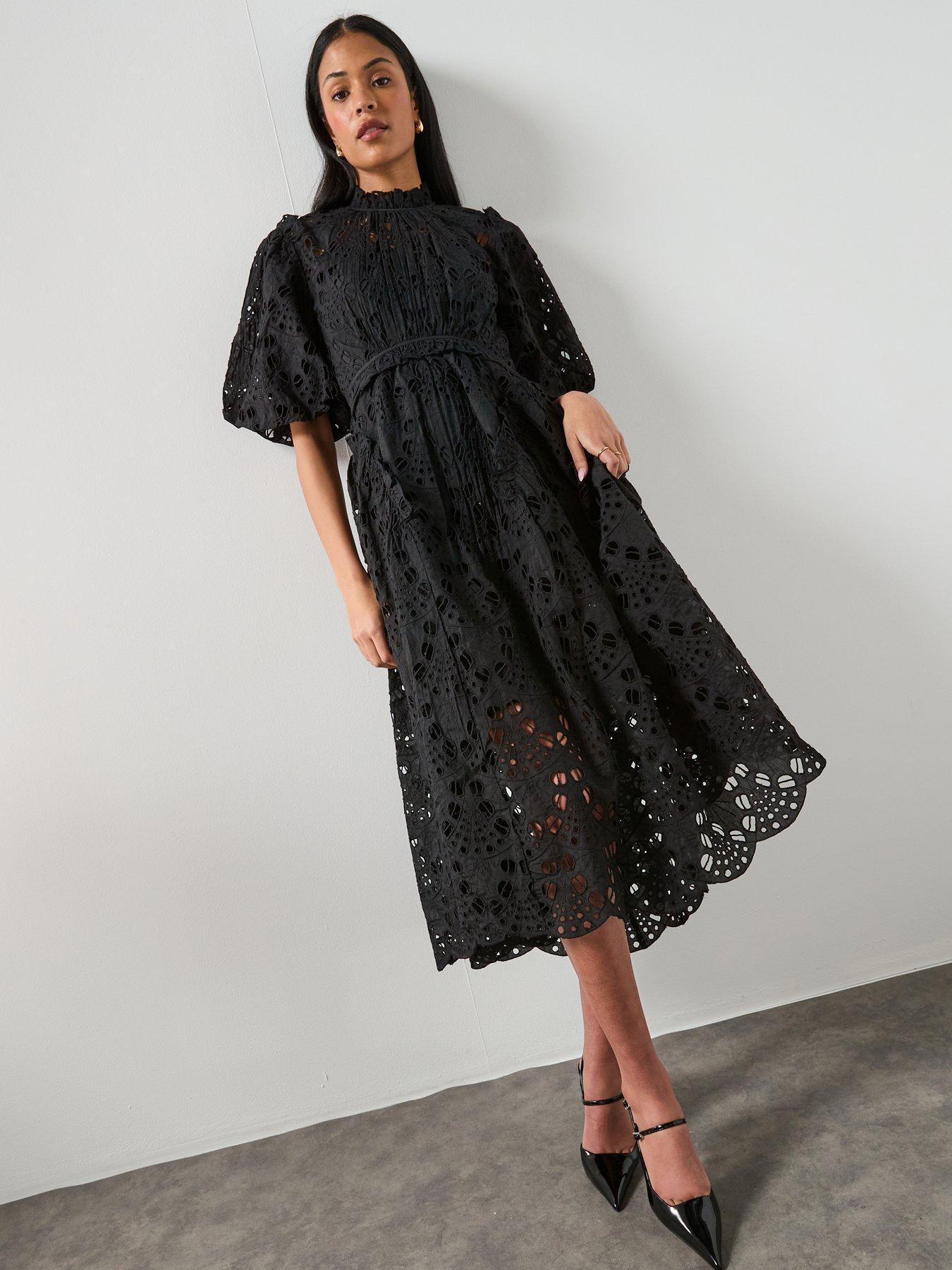 Image 3 of 6 of AllSaints Odette Dress - Black