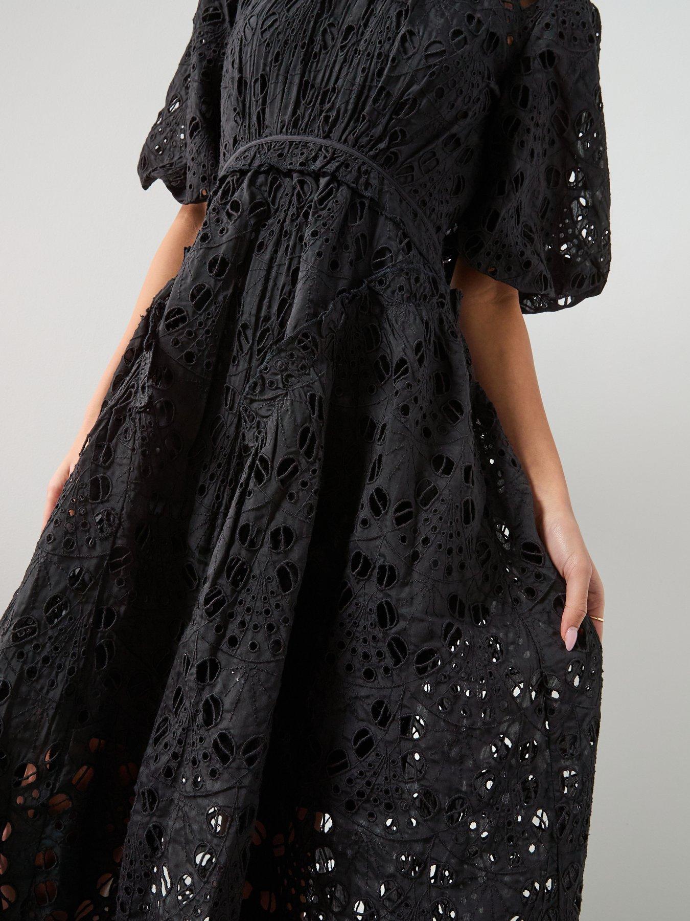 Image 5 of 6 of AllSaints Odette Dress - Black
