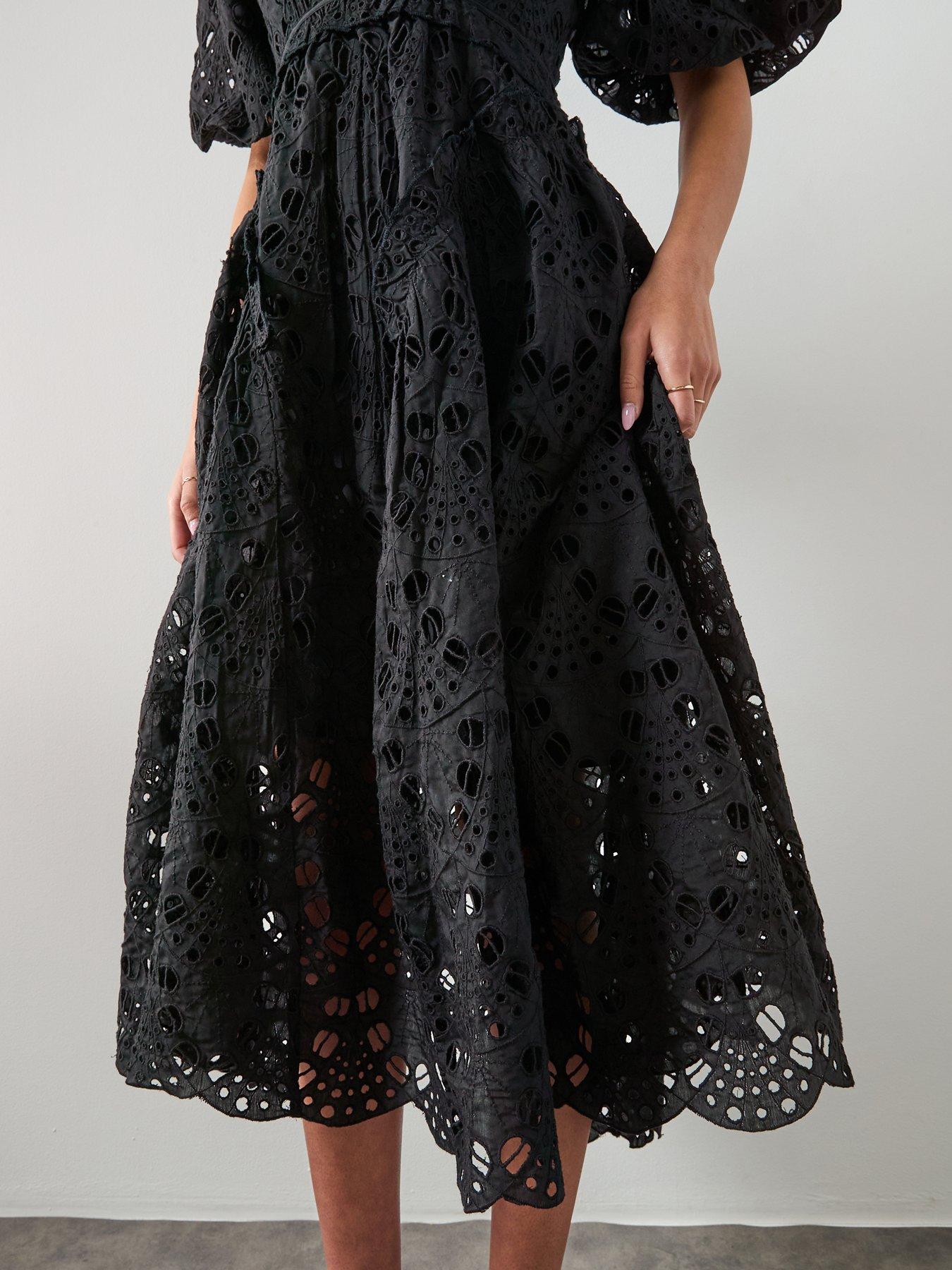 Image 6 of 6 of AllSaints Odette Dress - Black