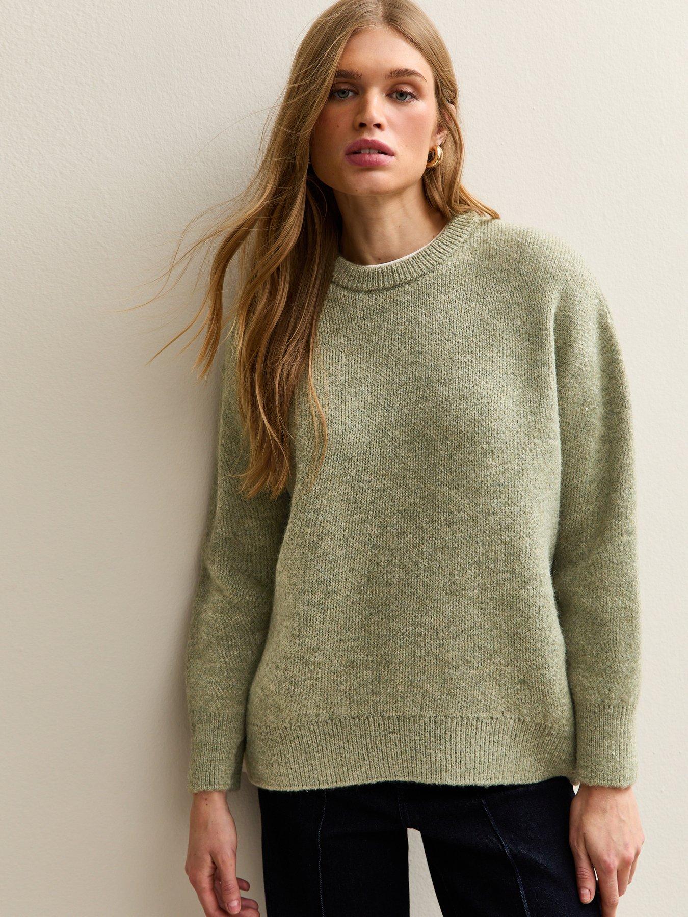 New Look Chunky Oversized Jumper - Green