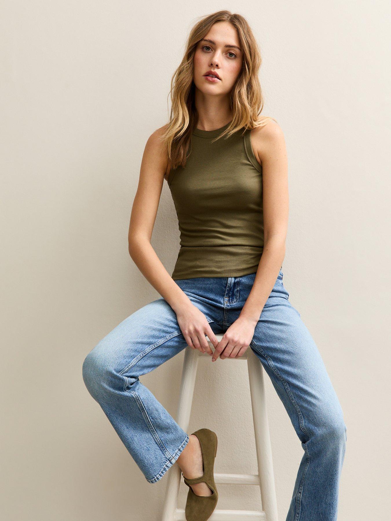 New Look Green Racer Back Vest Top