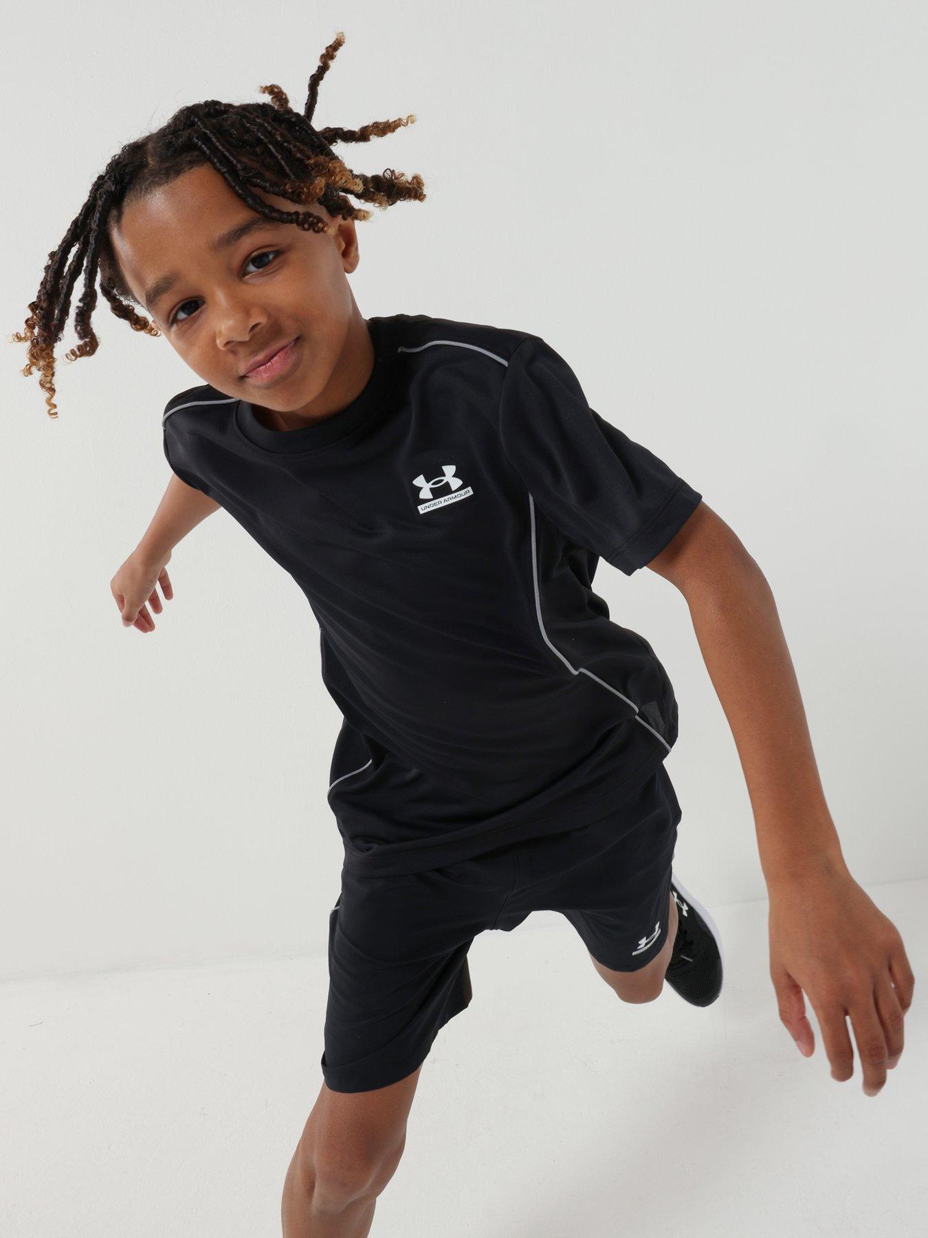 Under Armour Junior Boys Training Tech Short Sleeve Crew Neck T-Shirt - Black