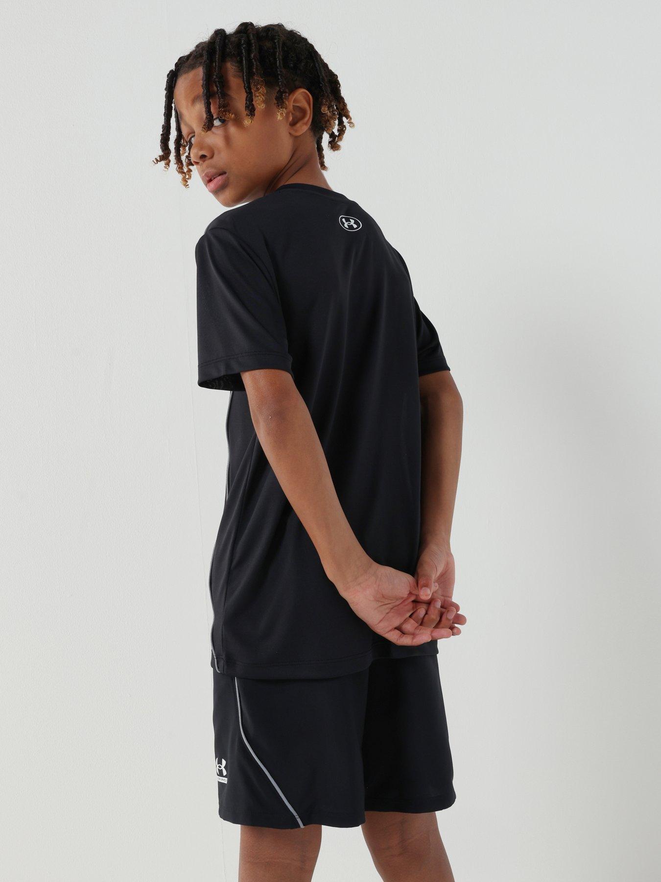 Image 2 of 7 of UNDER ARMOUR Junior Boys Training Tech Short Sleeve Crew Neck T-Shirt - Black