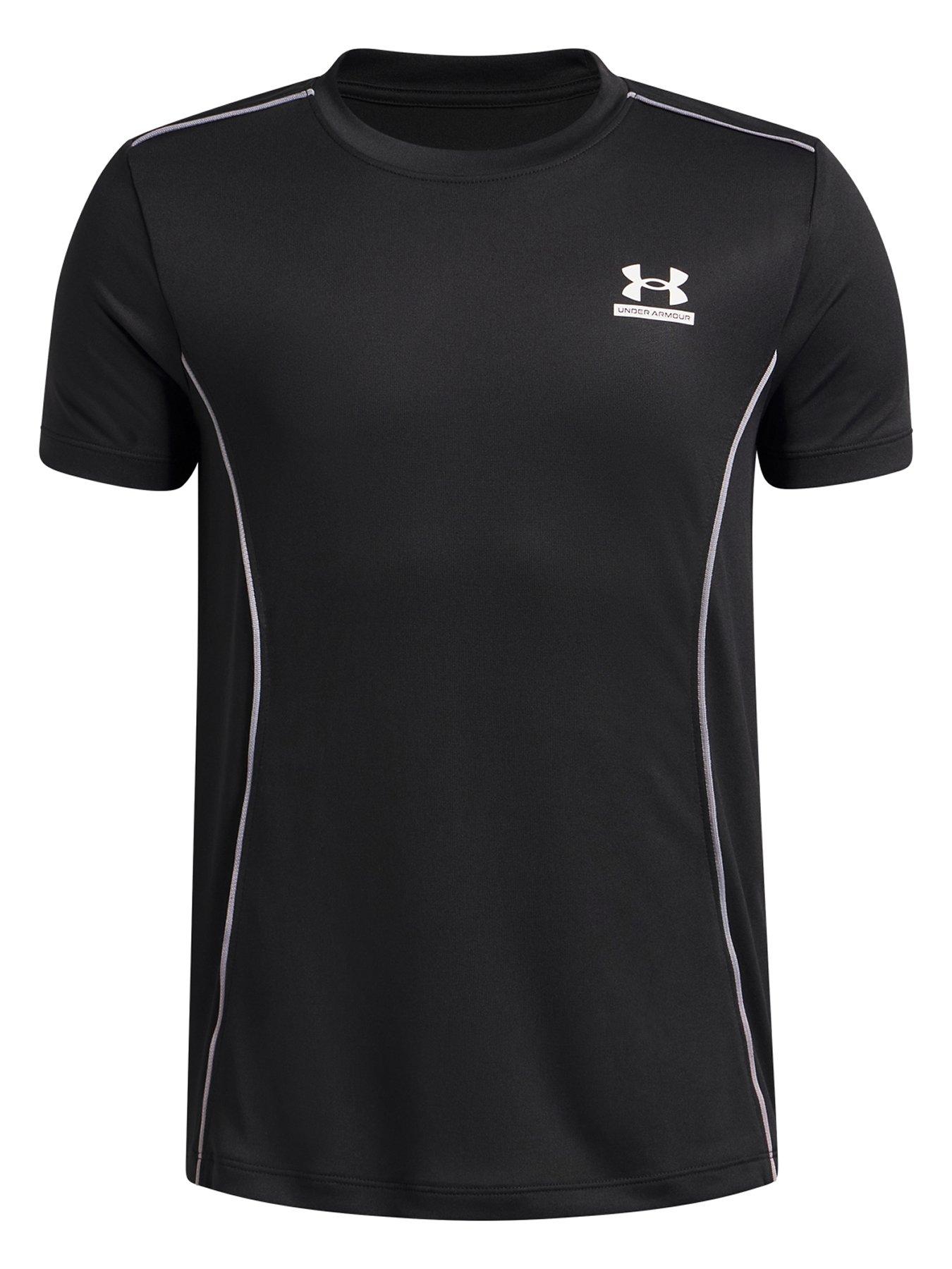 UNDER ARMOUR Junior Boys Training Tech Short Sleeve Crew Neck T-Shirt - Black