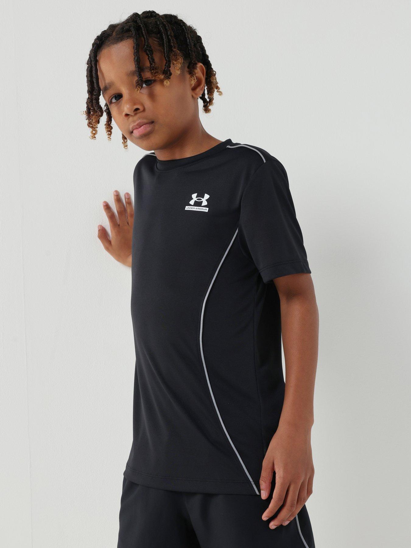 Image 4 of 7 of UNDER ARMOUR Junior Boys Training Tech Short Sleeve Crew Neck T-Shirt - Black