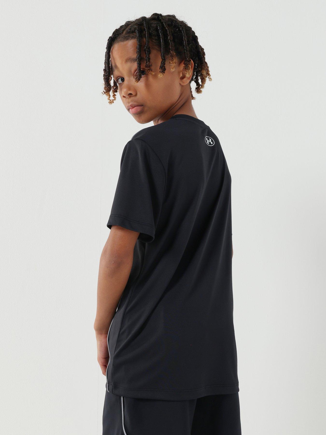 Image 6 of 7 of UNDER ARMOUR Junior Boys Training Tech Short Sleeve Crew Neck T-Shirt - Black