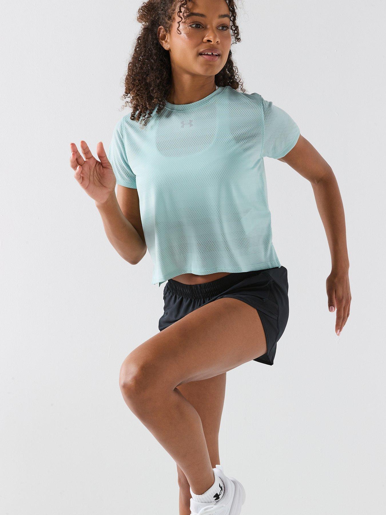 UNDER ARMOUR Womens Running Launch Short Sleeve T-Shirt - Green