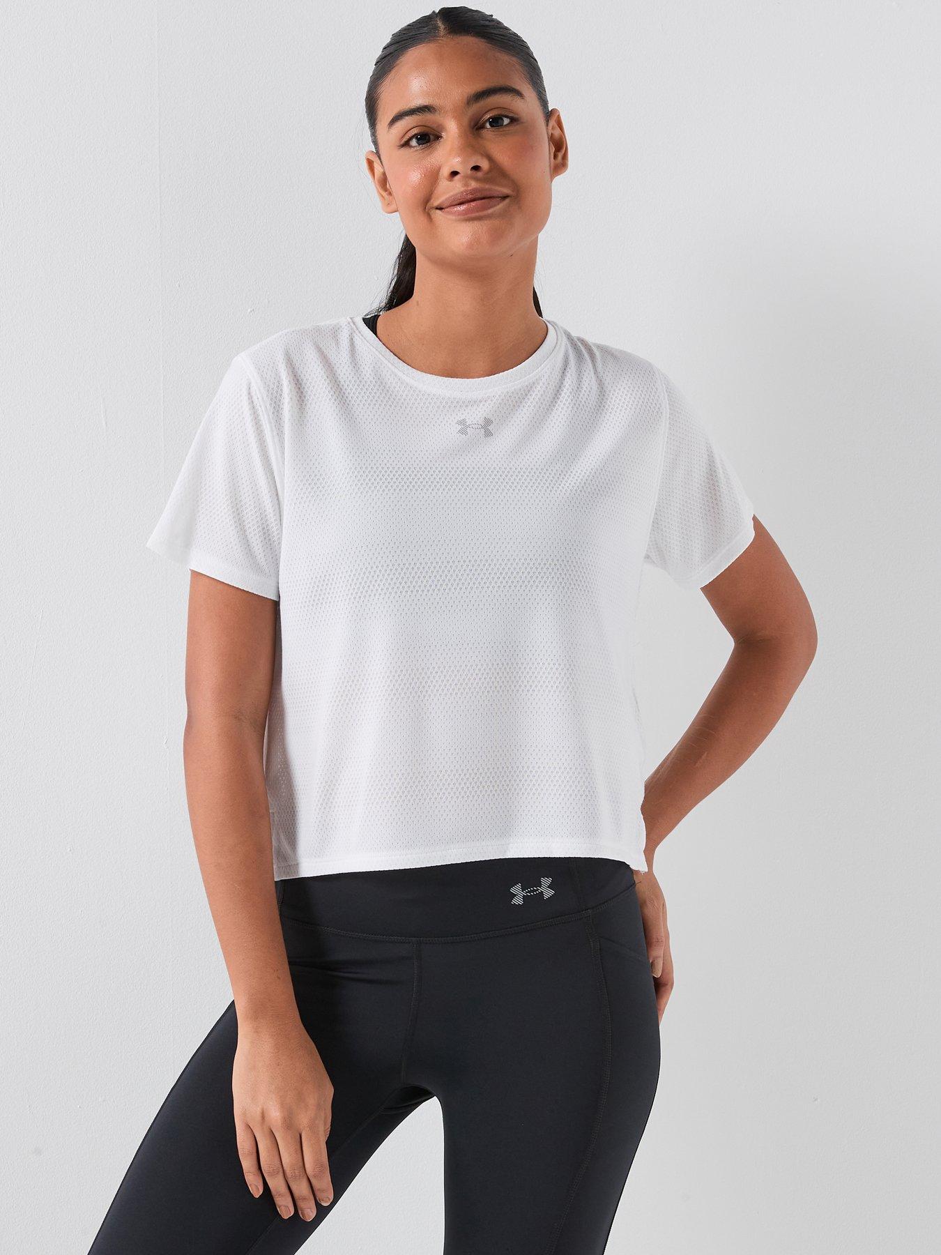 UNDER ARMOUR Womens Running Launch Short Sleeve T-Shirt - White