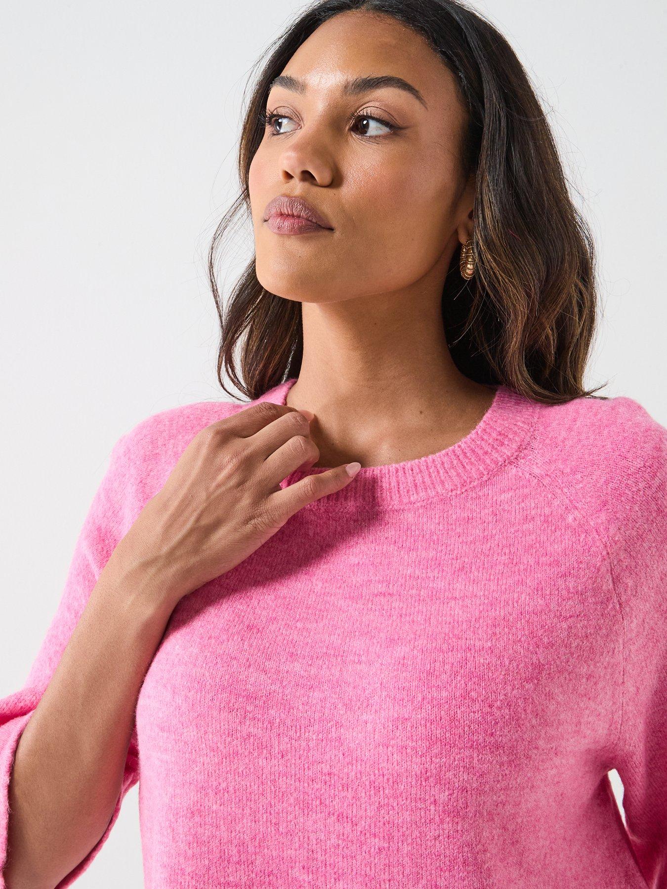 Image 4 of 5 of JDY Jdyelanora 3/4 Length Sleeve Pullover- Pink