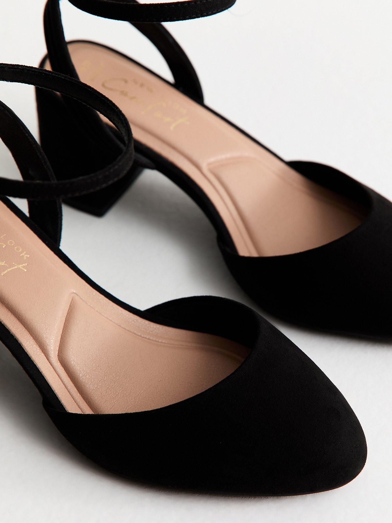 Image 5 of 5 of New Look Wide Fit Closed Toe Heeled Sandals - Black