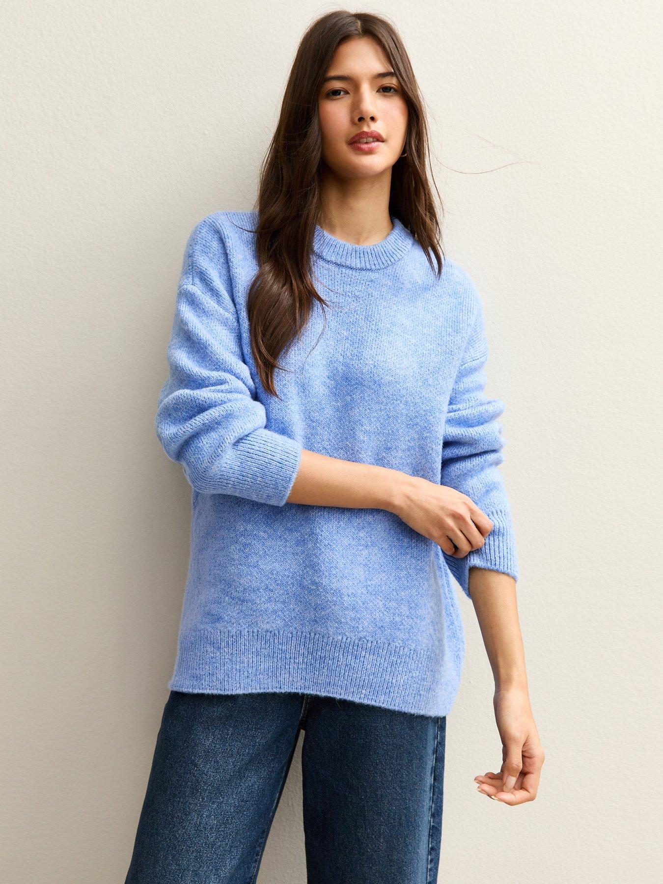 New Look Chunky Oversized Jumper - Blue