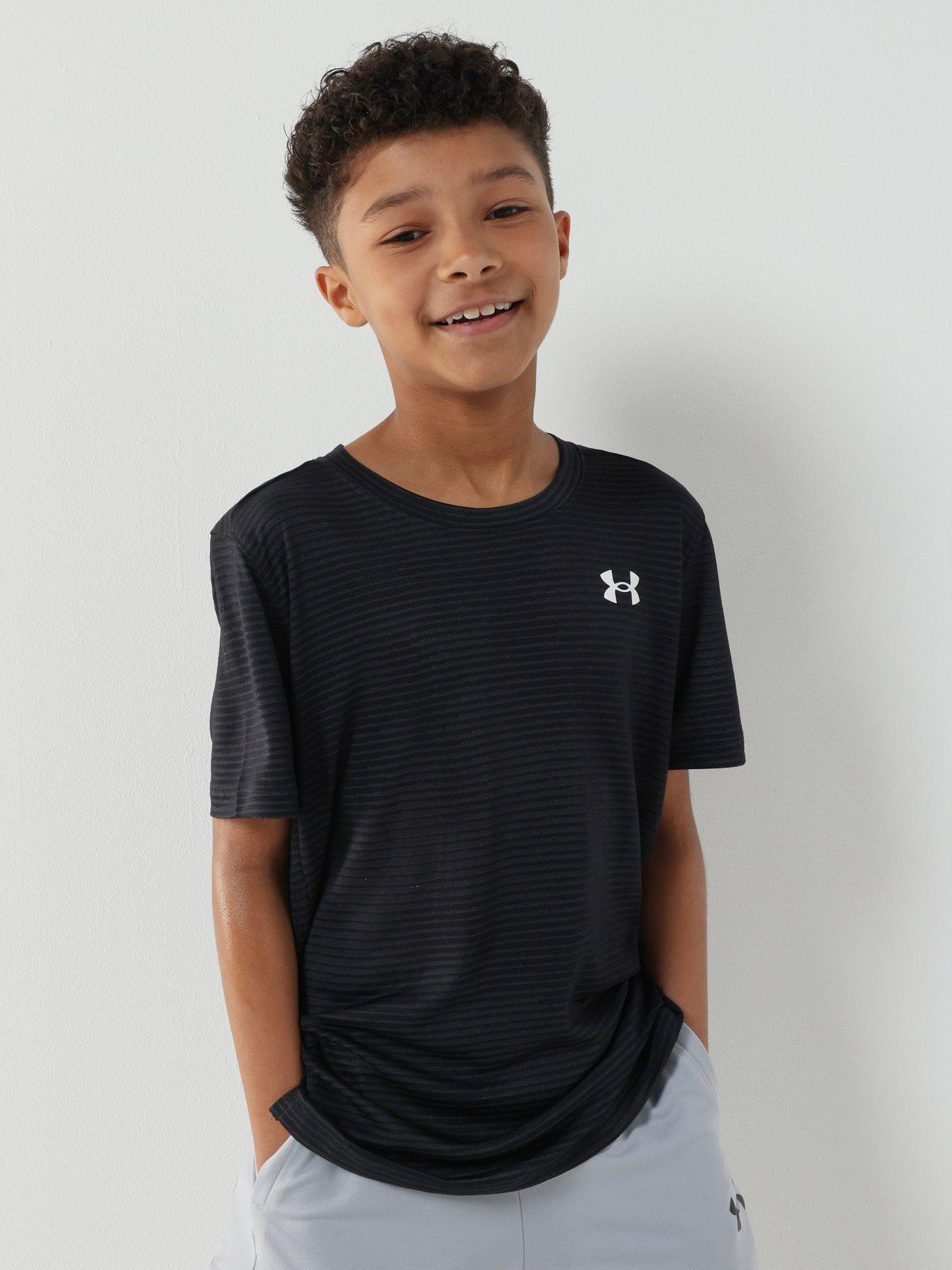 UNDER ARMOUR Junior Boys Training Tech Vent Short Sleeve T-Shirt - Black
