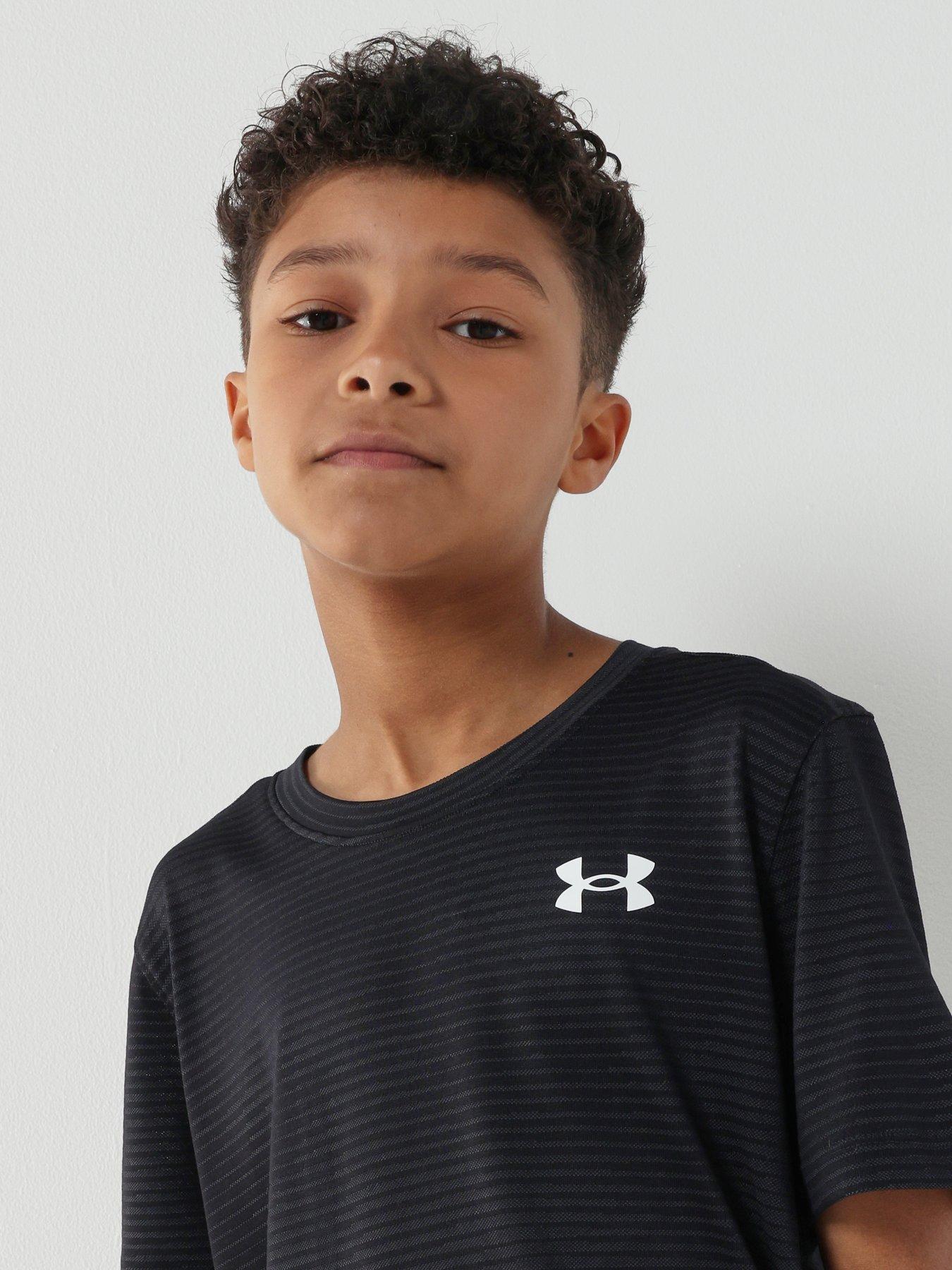 Image 4 of 6 of UNDER ARMOUR Junior Boys Training Tech Vent Short Sleeve T-Shirt - Black