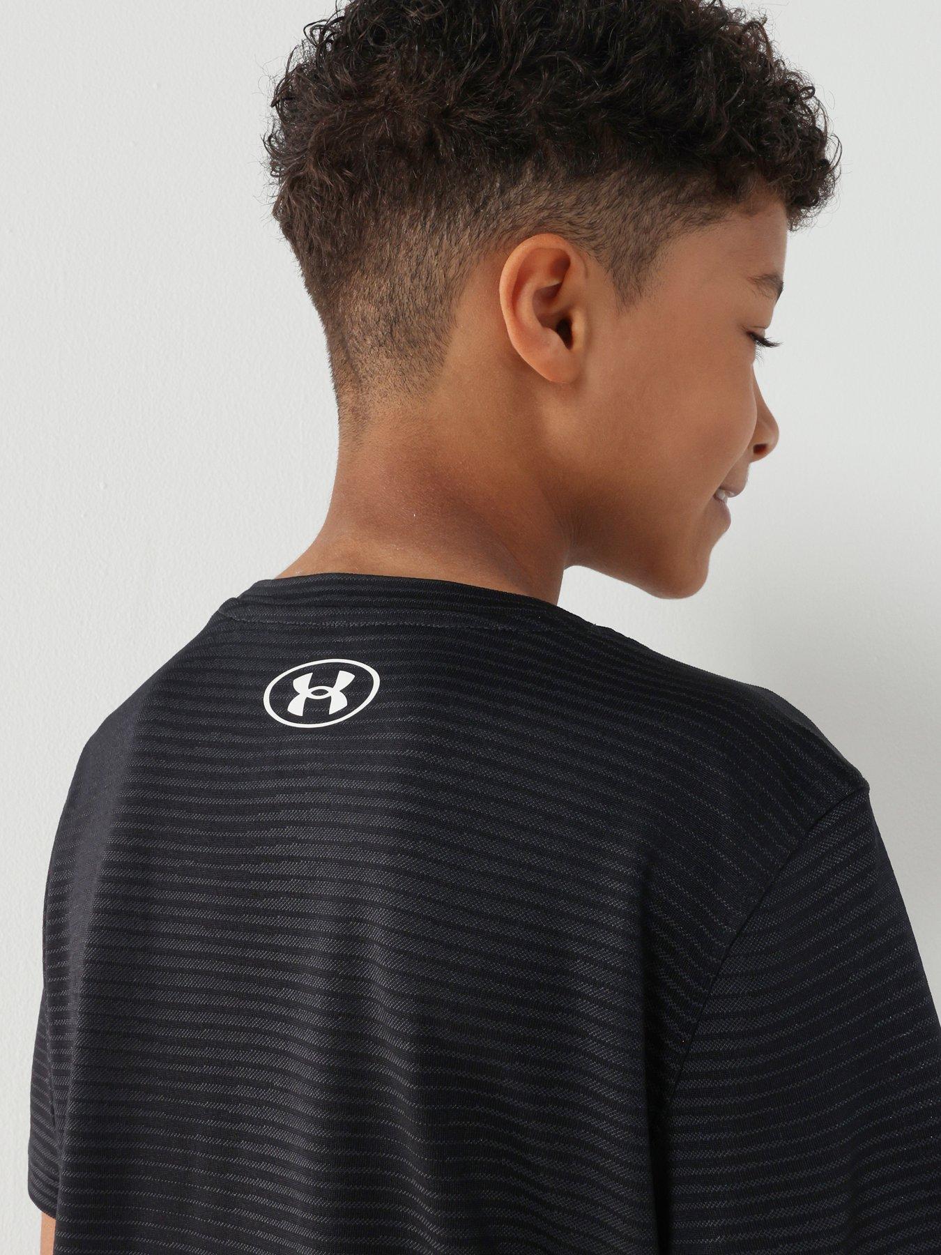 Image 5 of 6 of UNDER ARMOUR Junior Boys Training Tech Vent Short Sleeve T-Shirt - Black