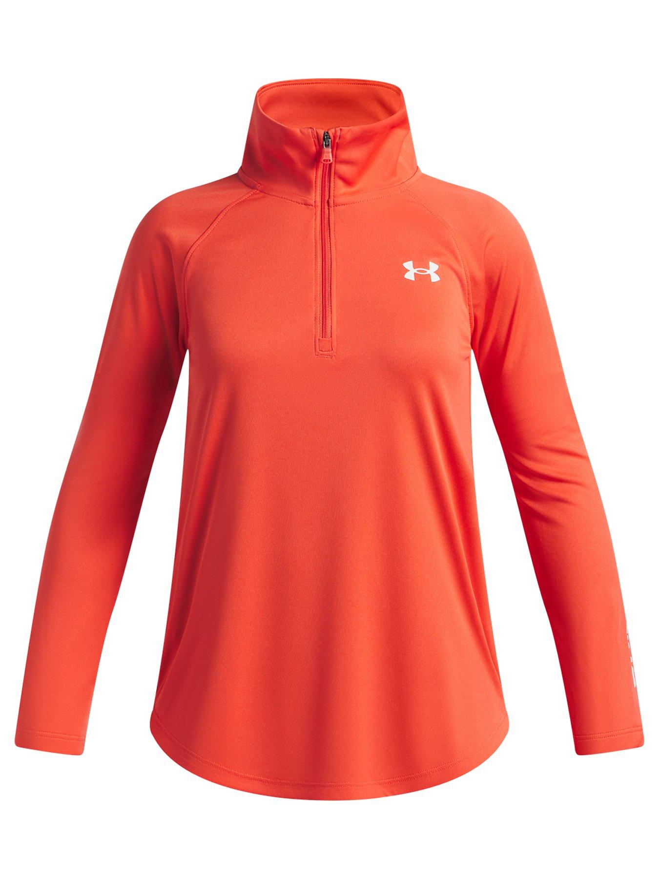 UNDER ARMOUR Junior Girls Training Tech 1/2 Zip Top - Red