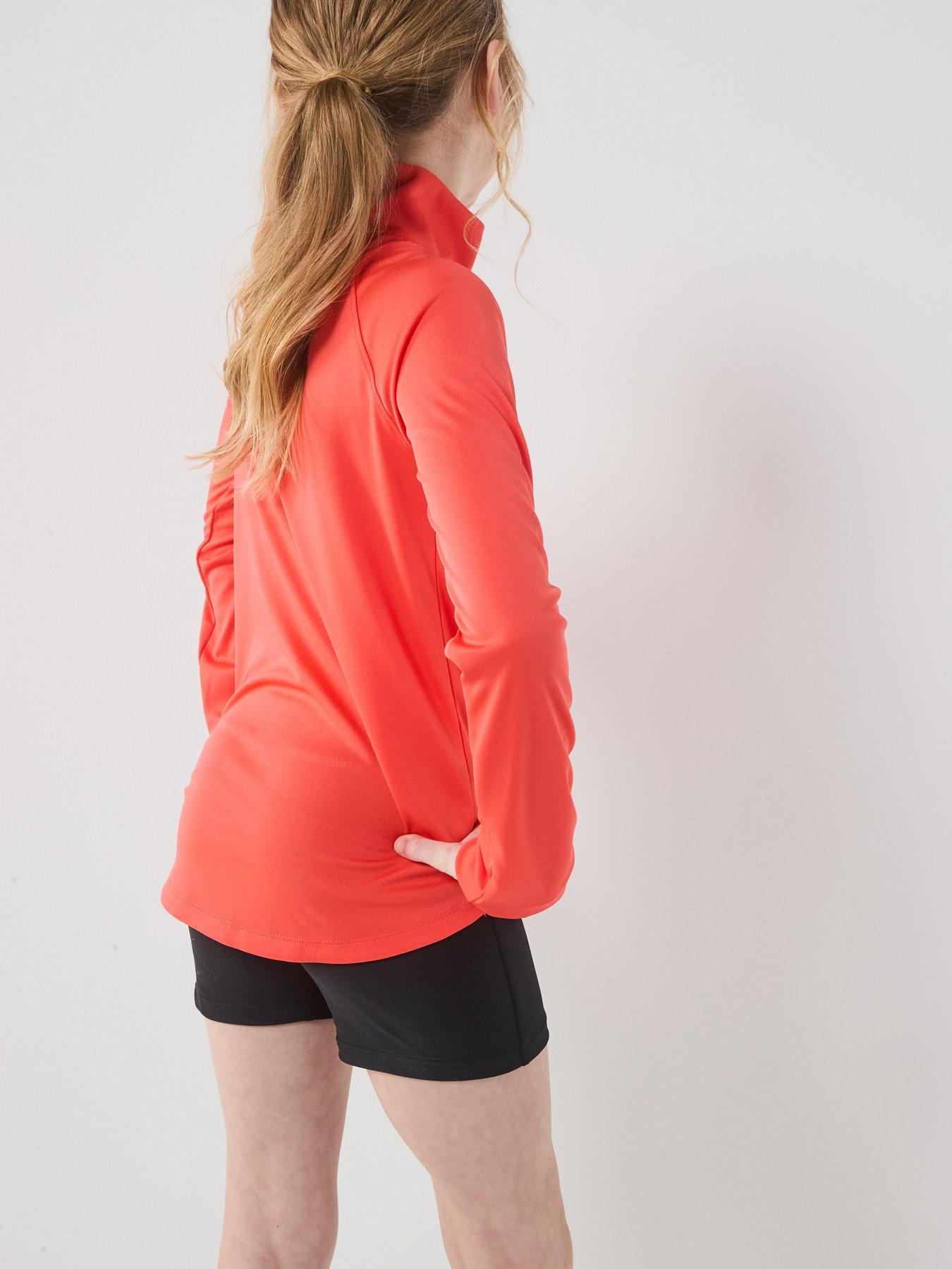 Image 6 of 7 of UNDER ARMOUR Junior Girls Training Tech 1/2 Zip Top - Red