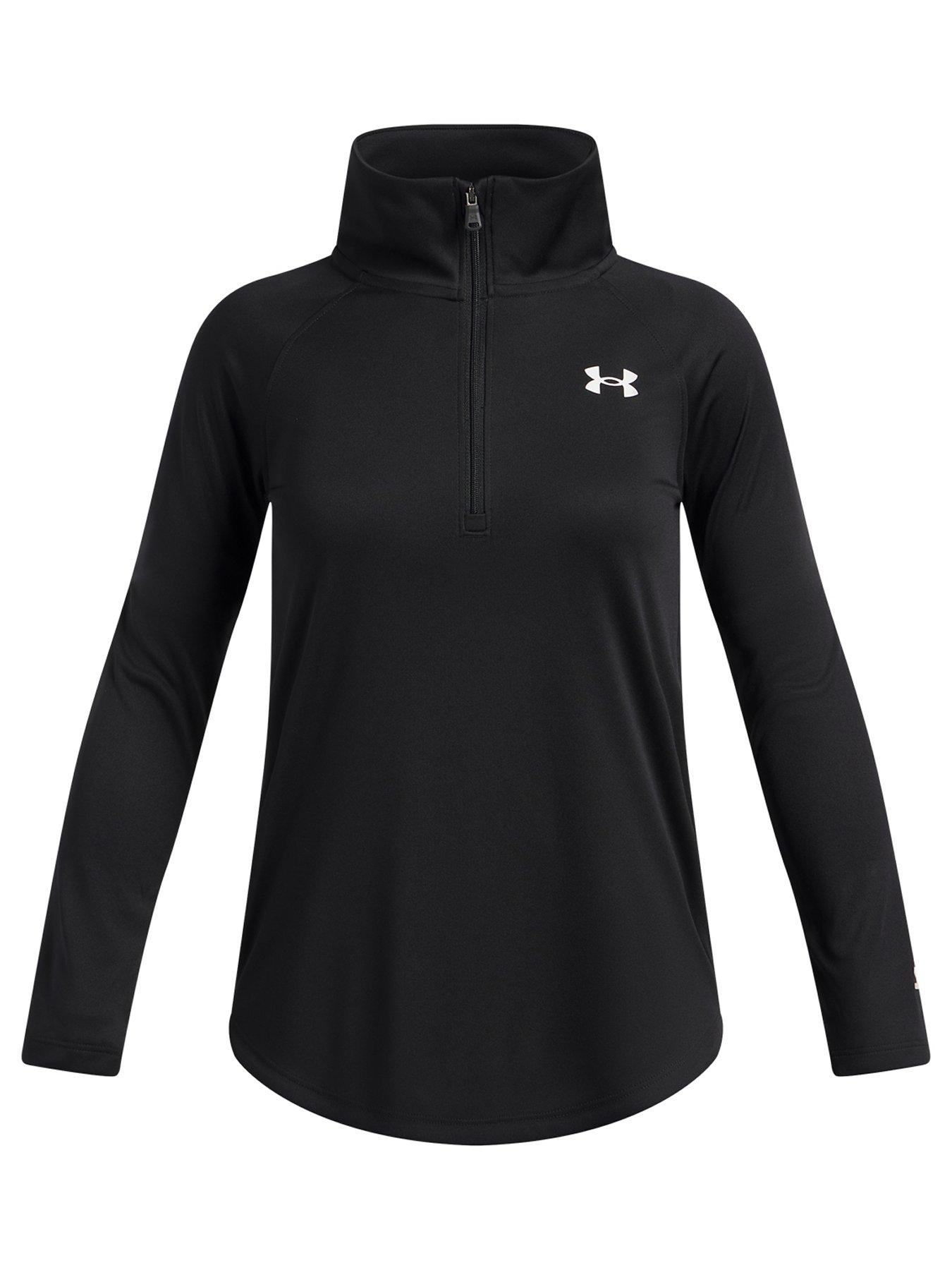 UNDER ARMOUR Junior Girls Training Tech 1/2 Zip - Black