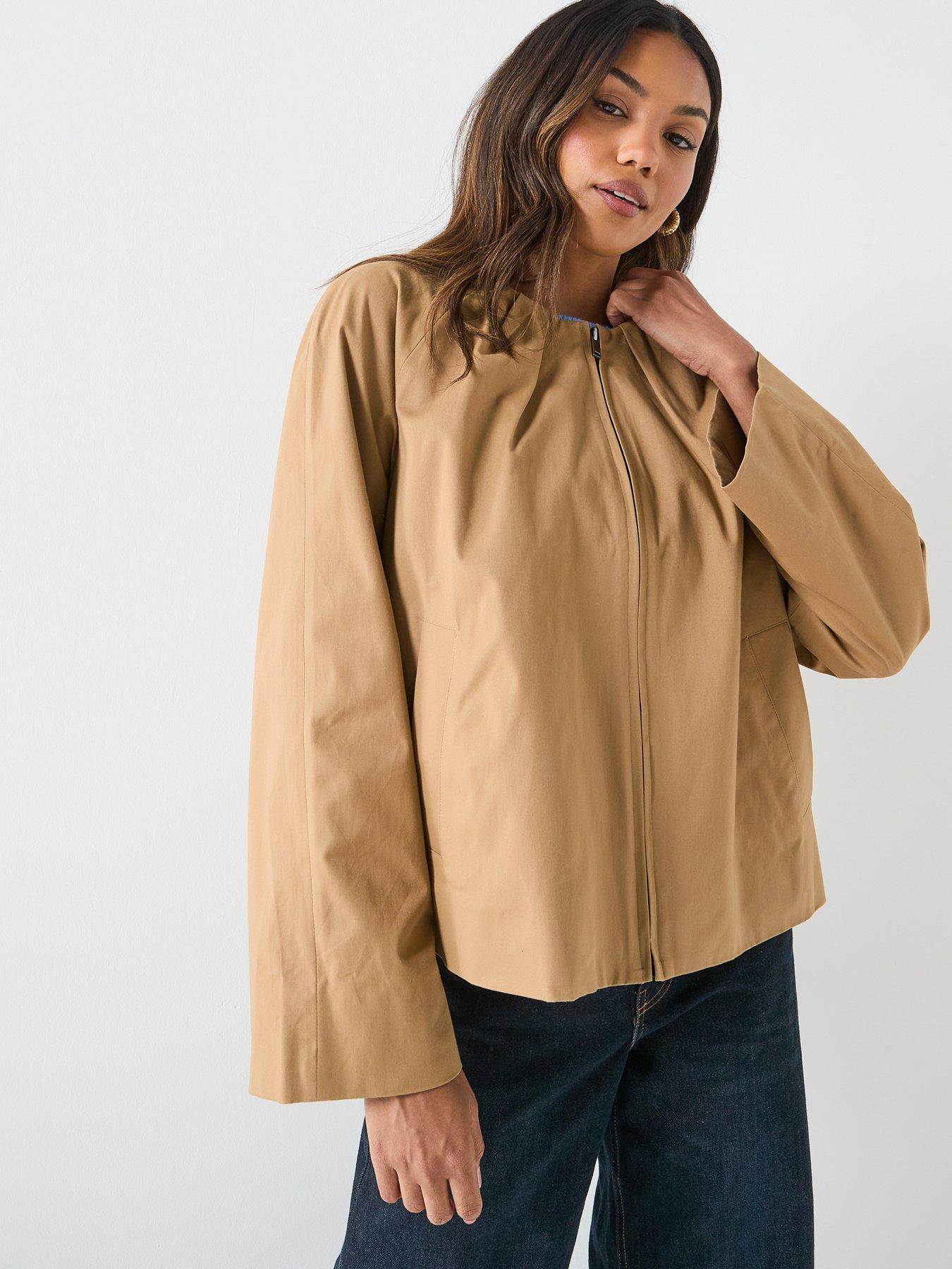 Image 6 of 6 of AWARE Vera Long Sleeve Collarless Jacket - Brown
