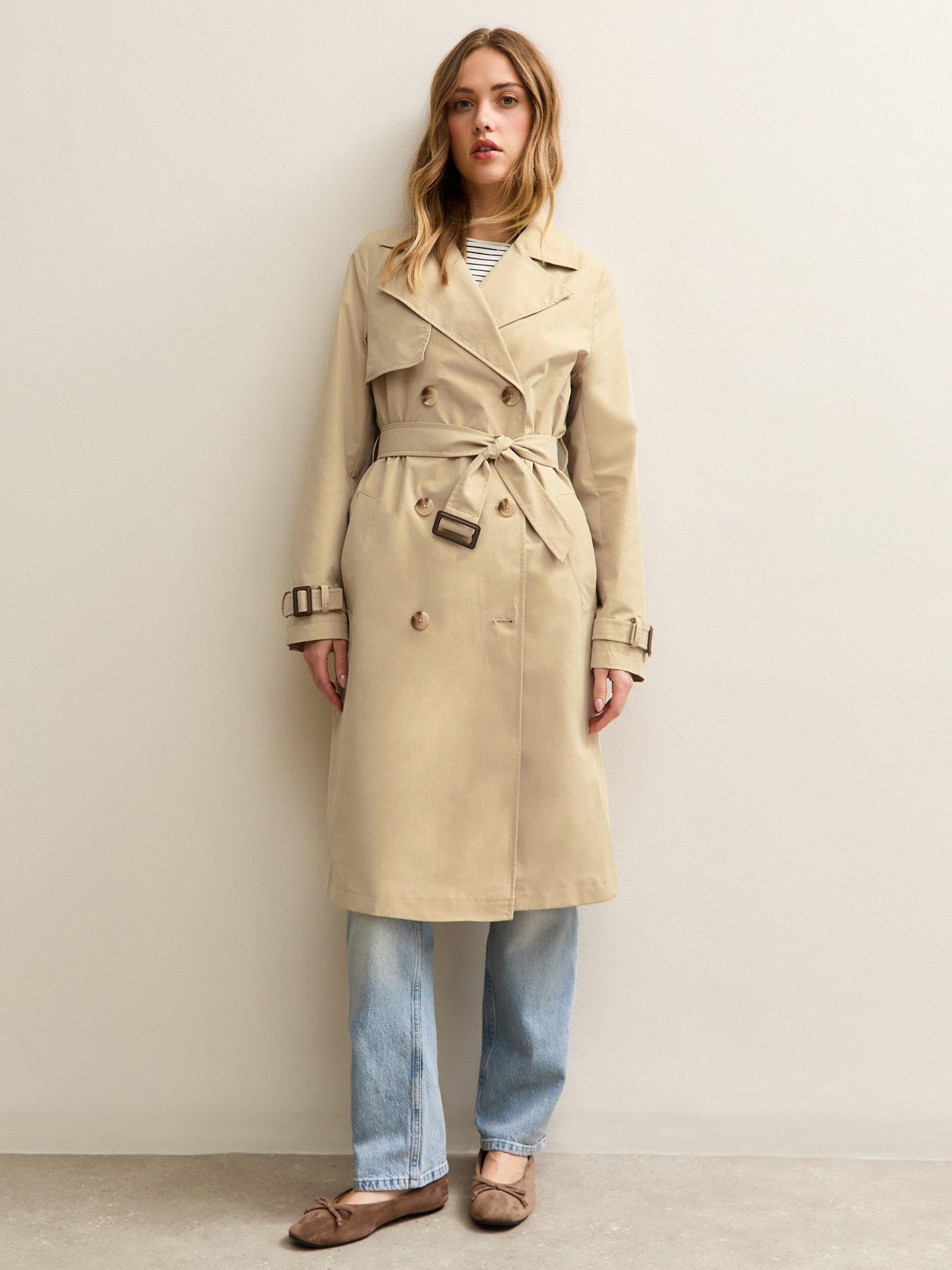 New Look Stone Double Breasted Trench Coat | Very