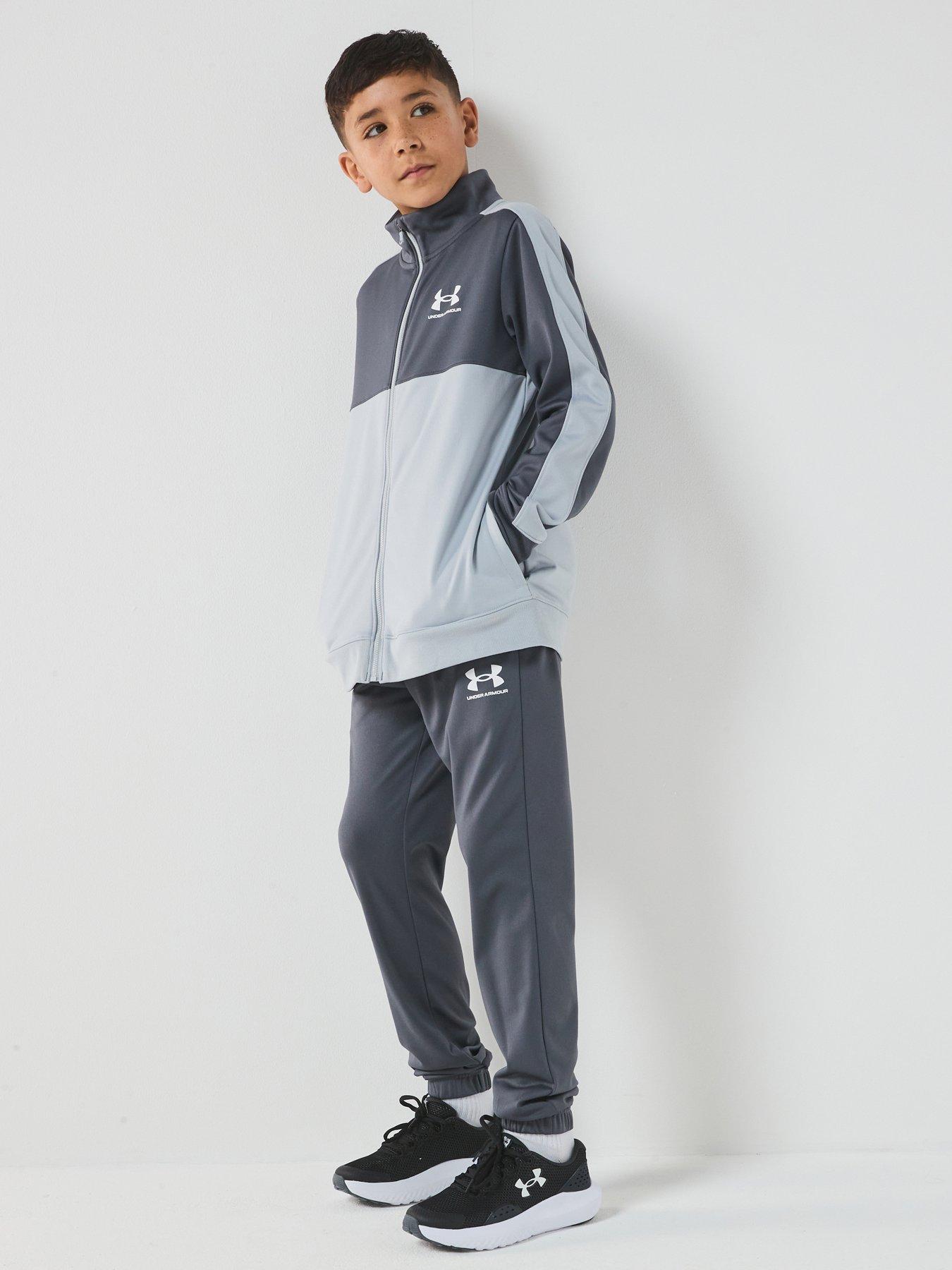 Under Armour Junior Boys Training Rival Knit Tracksuit - Grey