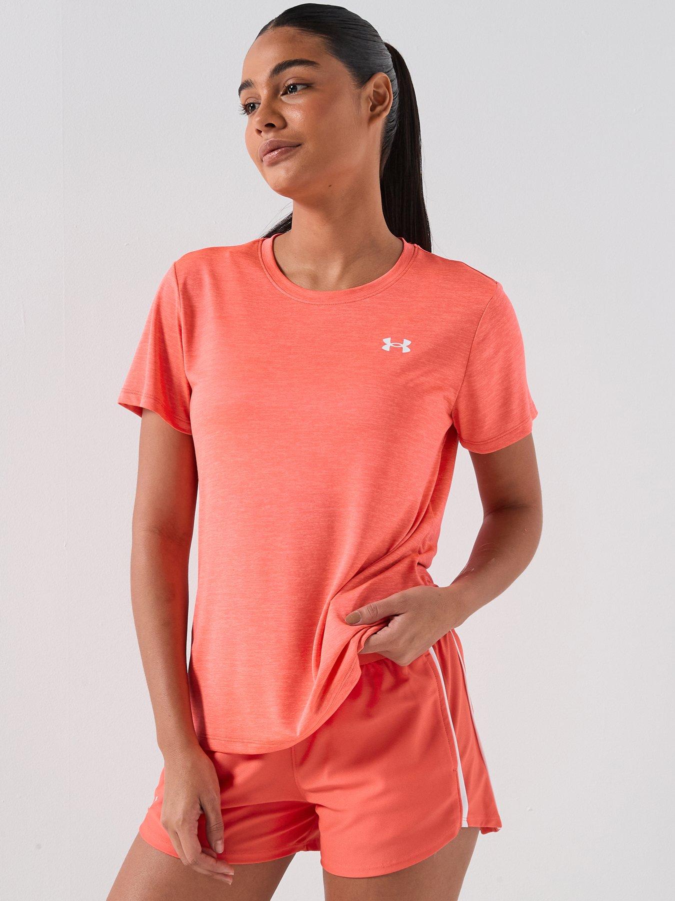UNDER ARMOUR Womens Training Tech Short Sleeve Crew Neck T-Shirt - Venom Red