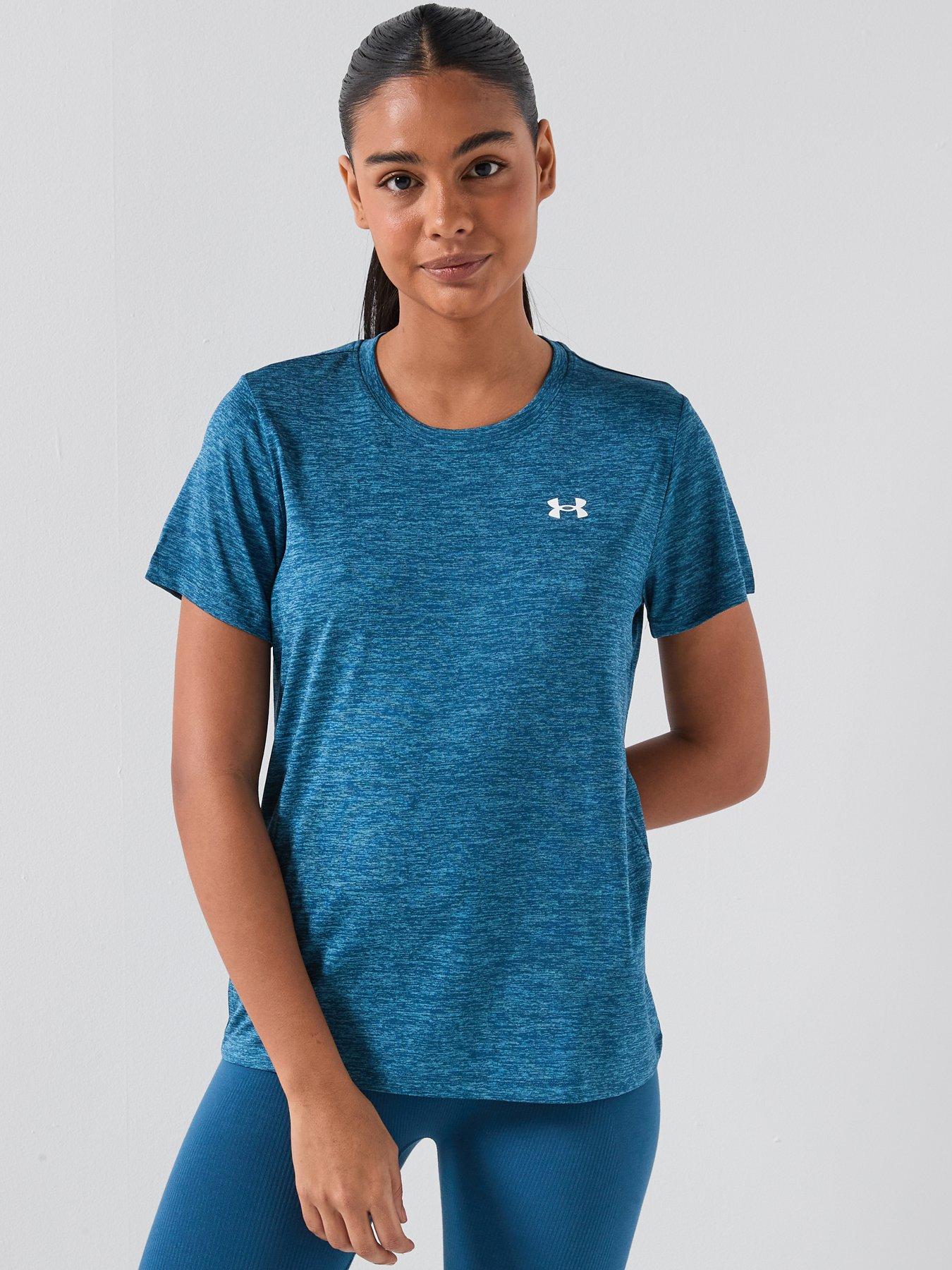 UNDER ARMOUR Womens Training Tech Short Sleeve Crew Neck T-Shirt - Blue
