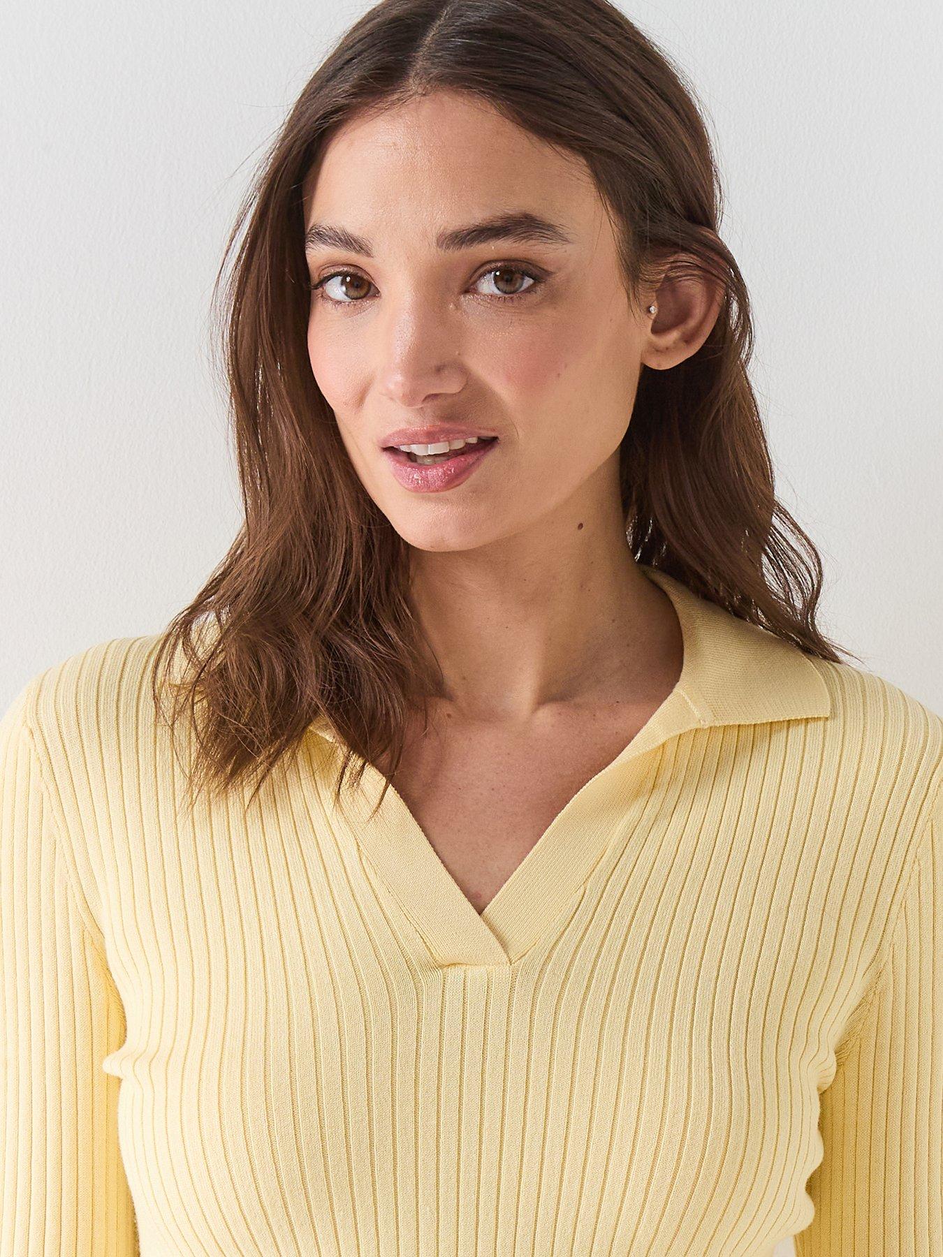 Image 4 of 6 of Only Kaya Long Sleeve Polo Neck Jumper - Yellow