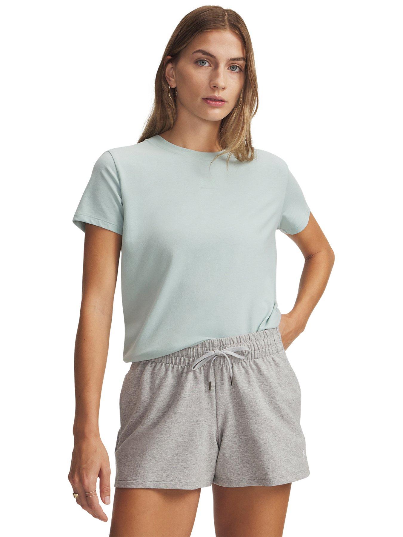 UNDER ARMOUR Womens Rival Knit Short Sleeve T-Shirt - Jasper Blue
