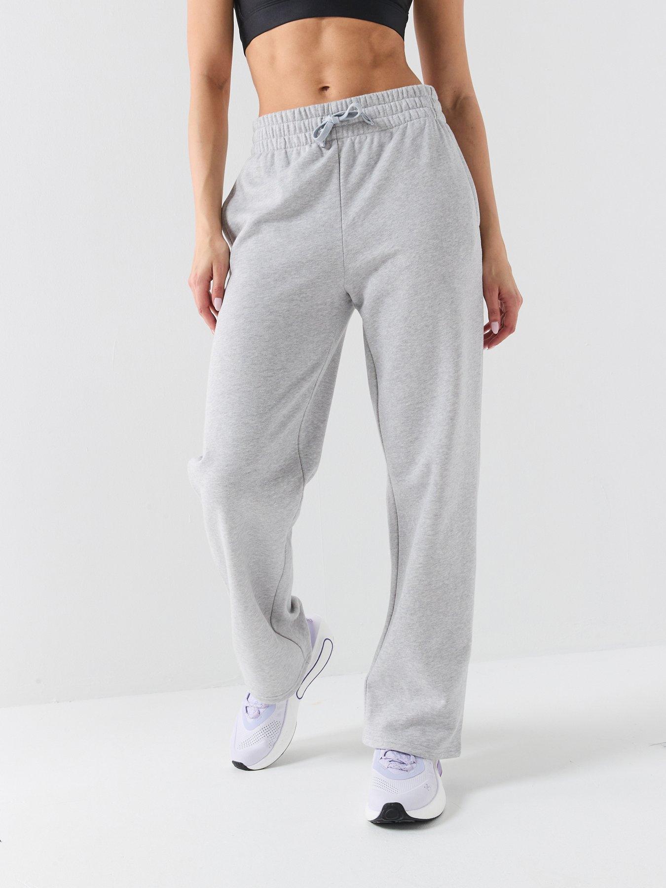 UNDER ARMOUR Womens Rival Straight Leg Fleece Pants - Grey