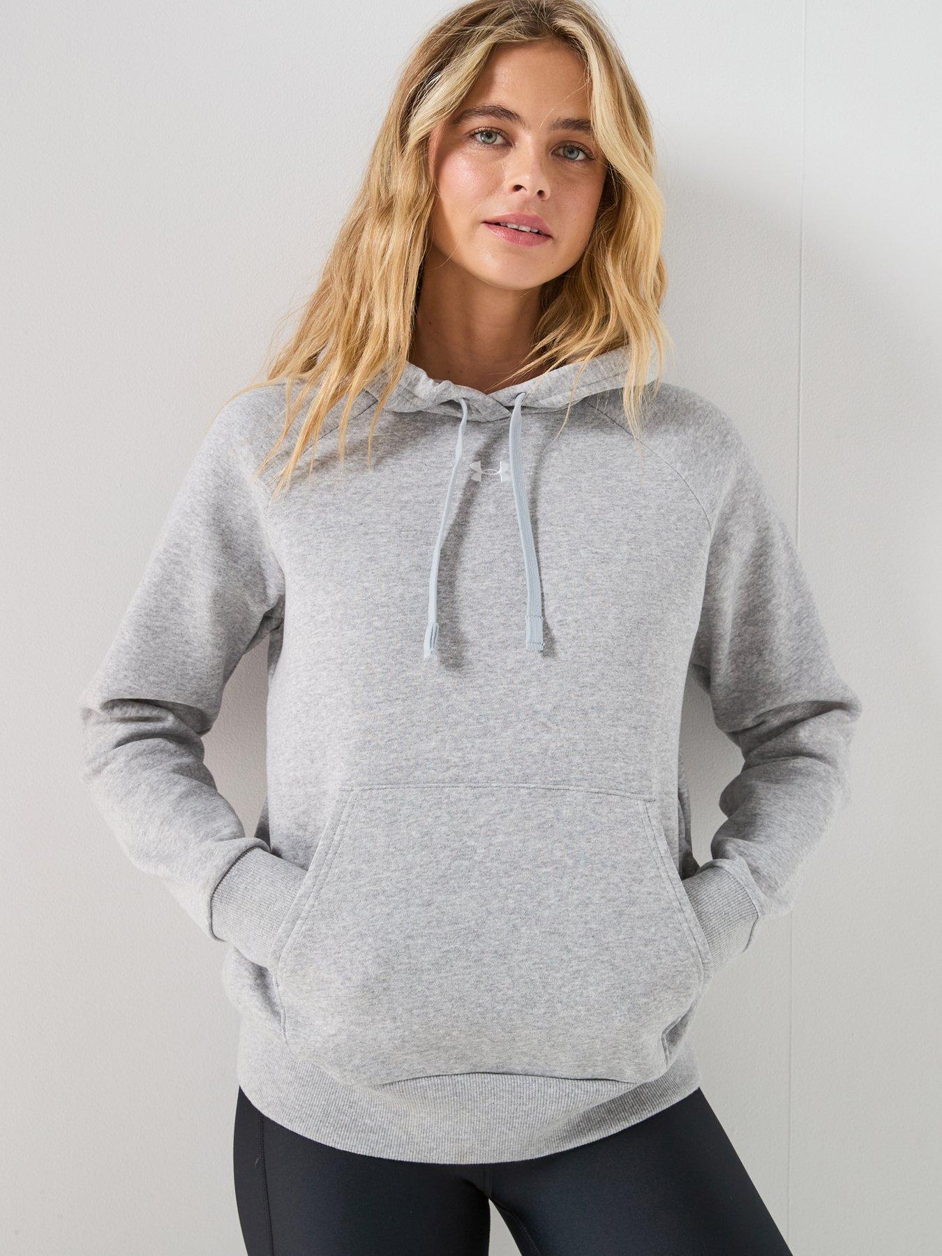UNDER ARMOUR Womens Rival Fleece Hoodie, Grey, Size Xs, Women