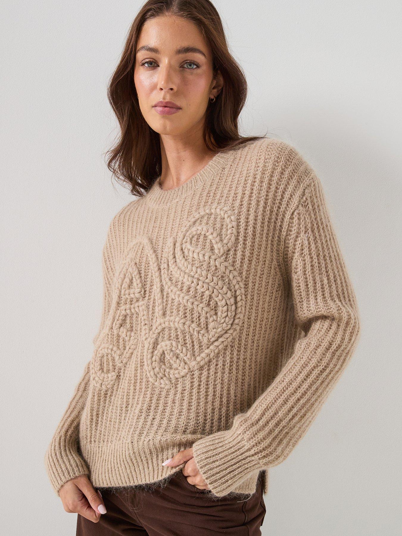 AllSaints Chain AllSaints Embroidered Jumper, White, Size Xs, Women
