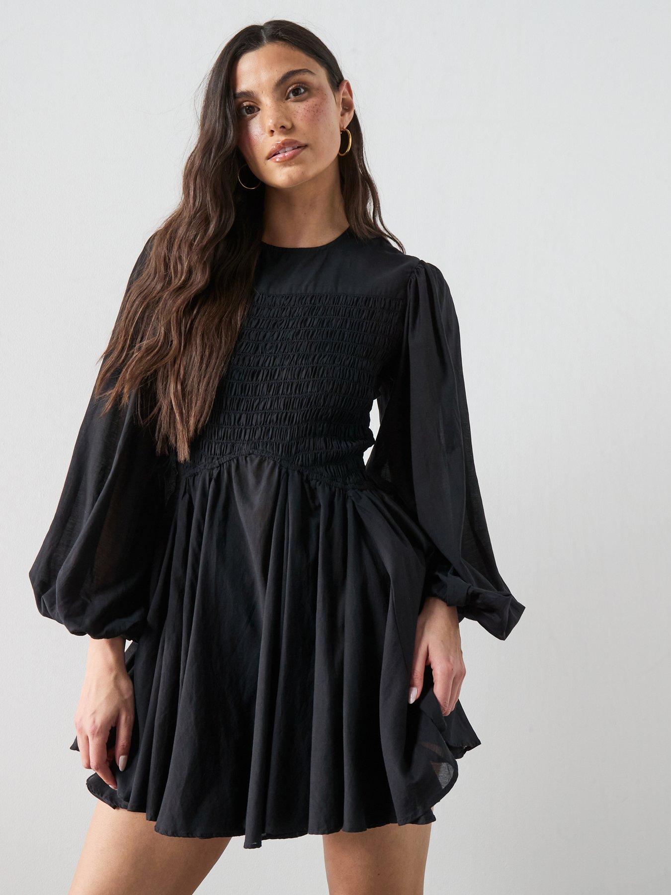 AllSaints Chia Dress - Black - Black