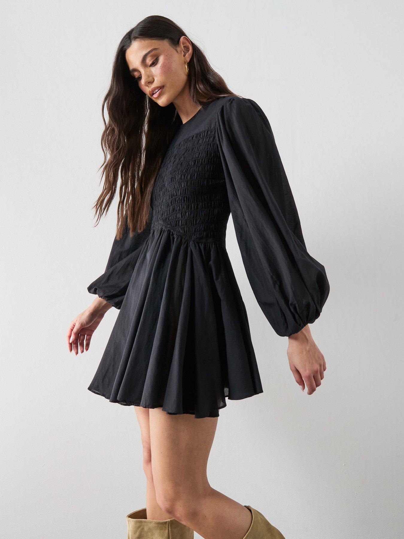 Image 5 of 6 of AllSaints Chia Dress - Black - Black