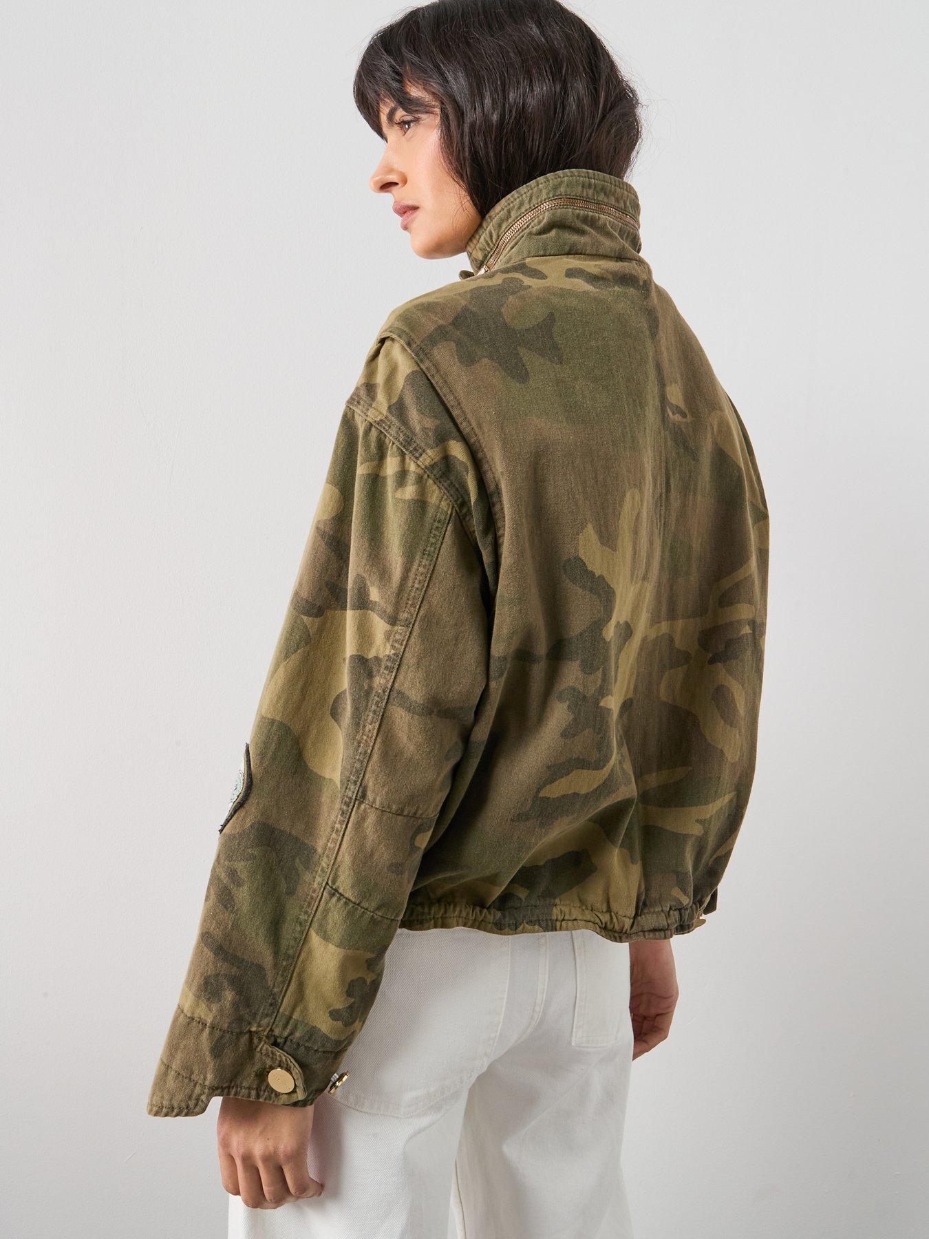 Image 2 of 6 of AllSaints Clay Patch Jacket - Camo Green