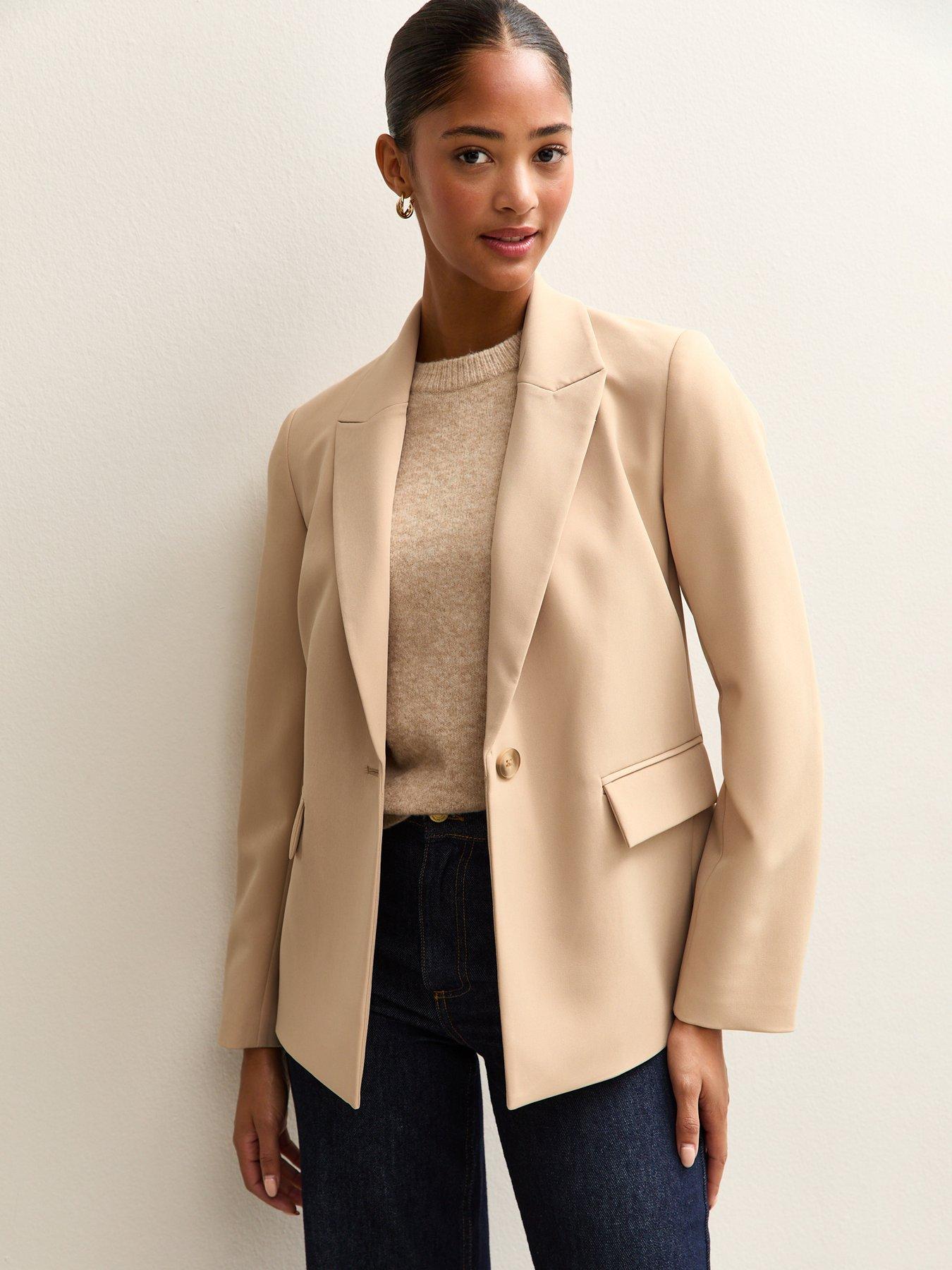 New Look Camel Single Breasted Blazer Jacket