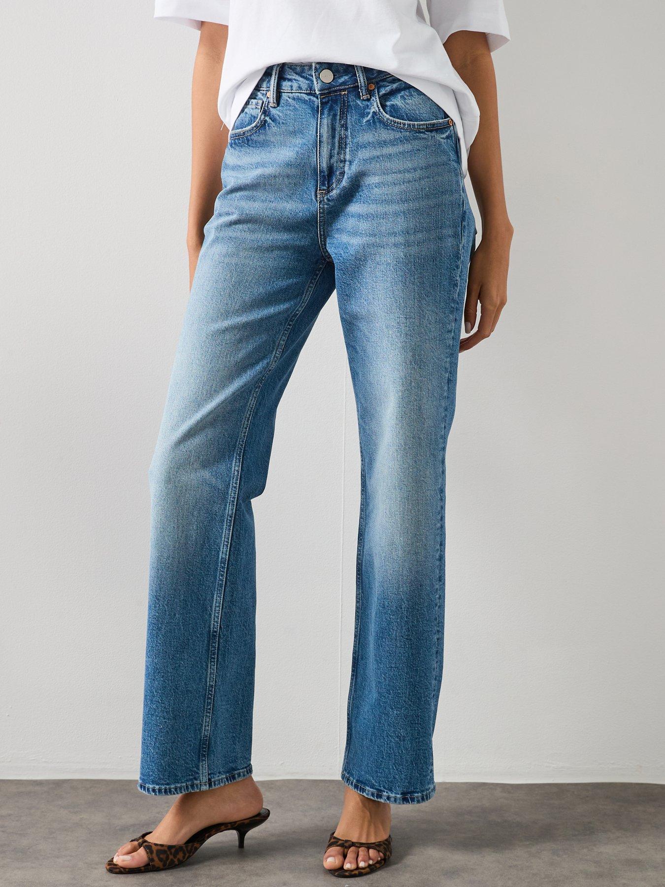 AllSaints: Ida Straight Jean - Mid Indigo