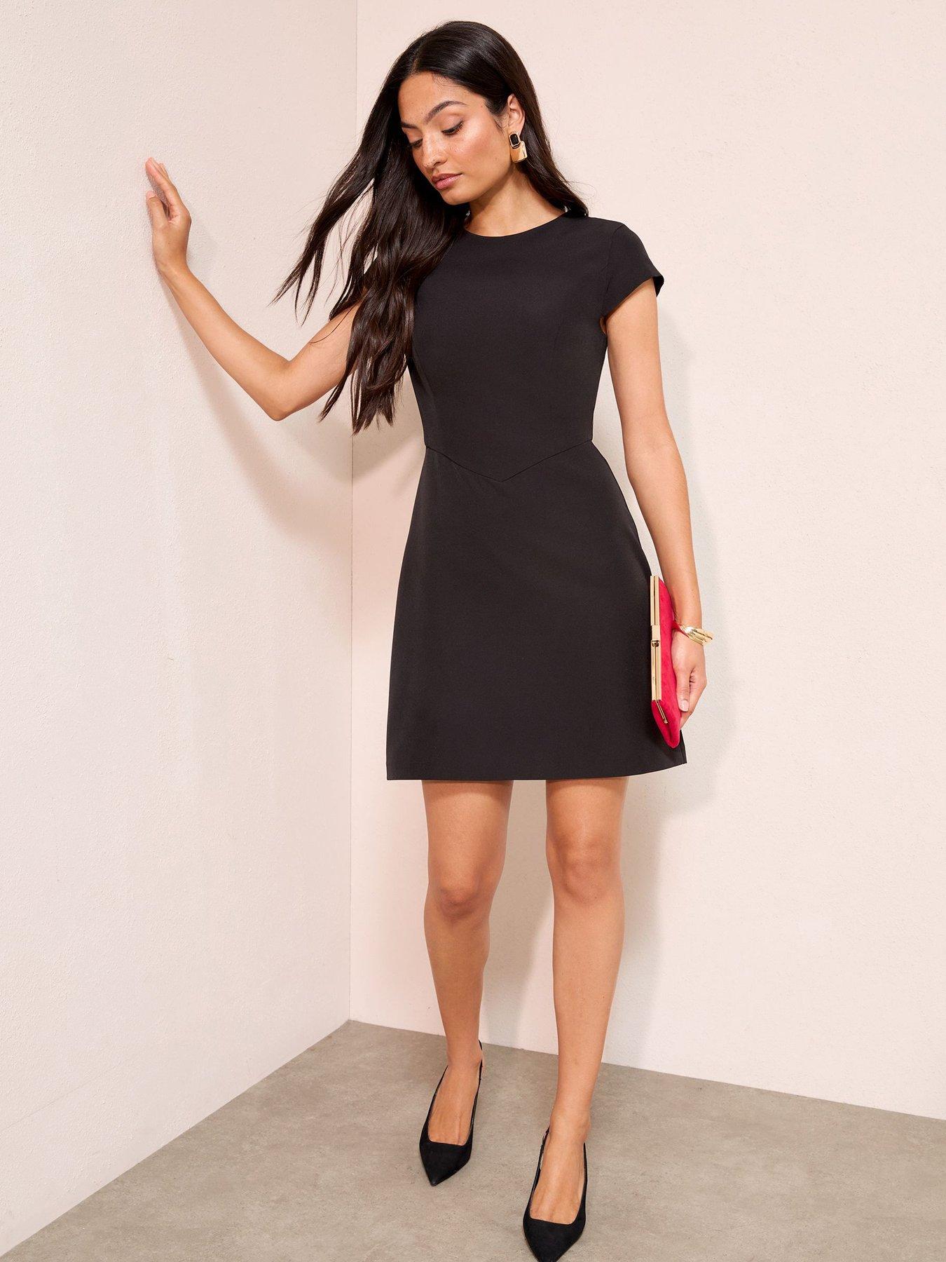 Friends Like These V Waist Detail Mini Dress - Black