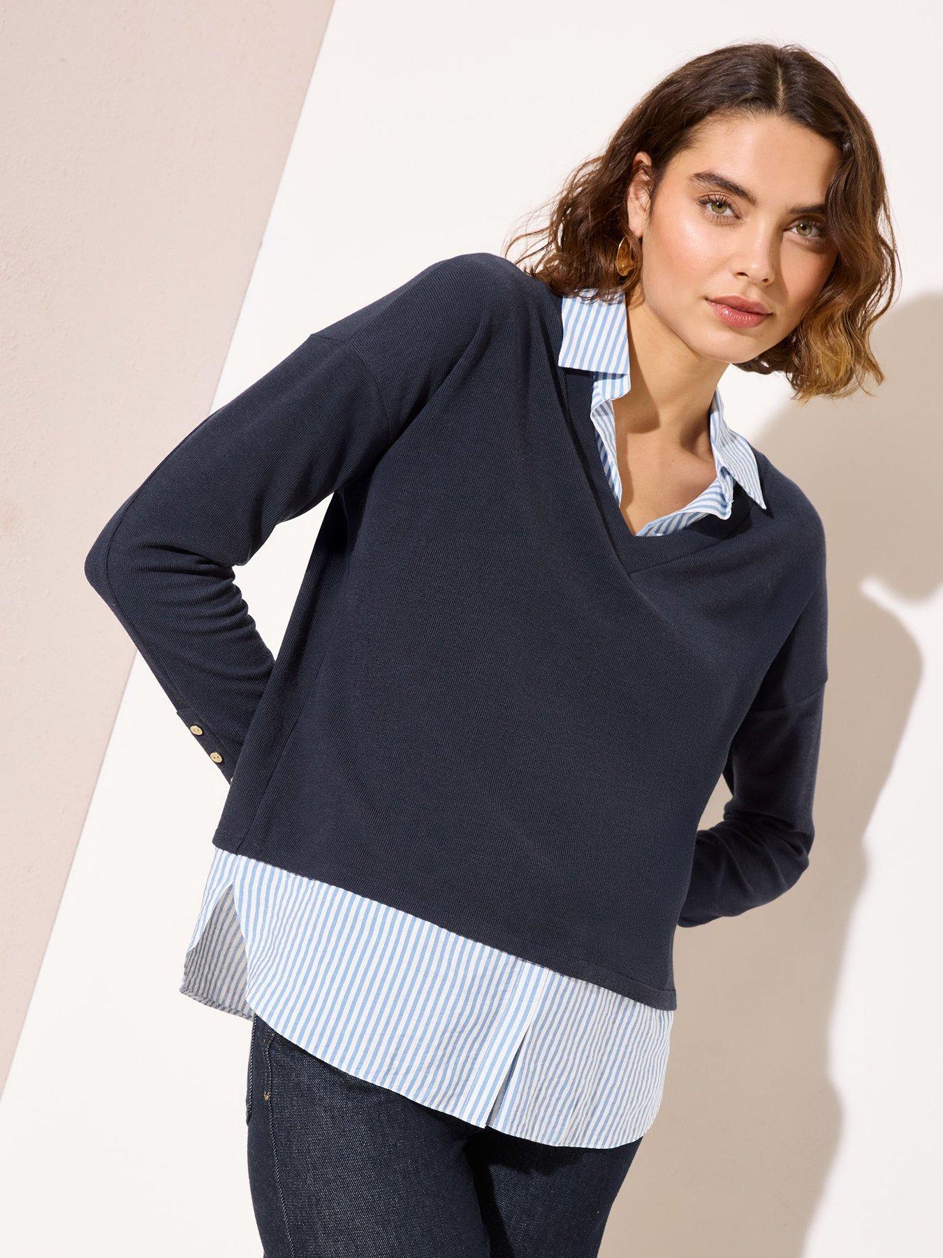 Friends Like These 2 in1 Jersey Jumper- Navy