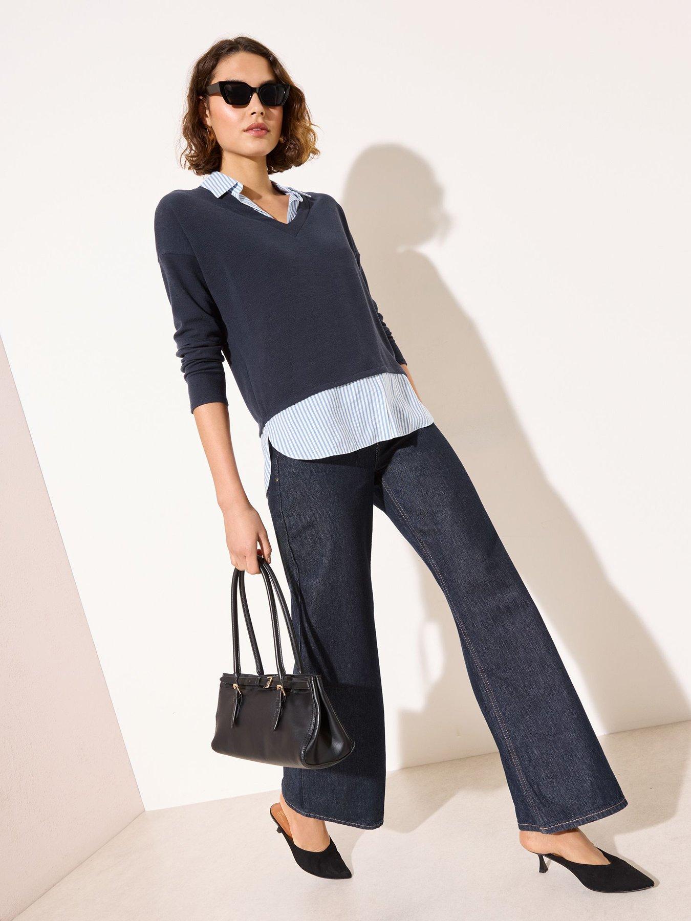 Image 2 of 4 of Friends Like These 2 in1 Jersey Jumper- Navy