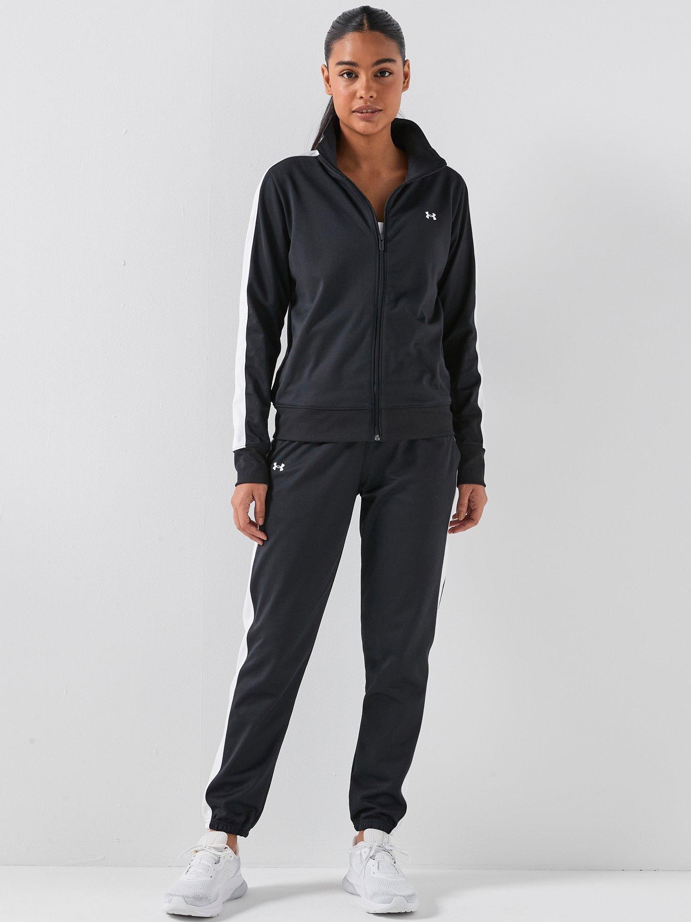 UNDER ARMOUR Womens Rival Knit Tracksuit, Black, Size Xl, Women
