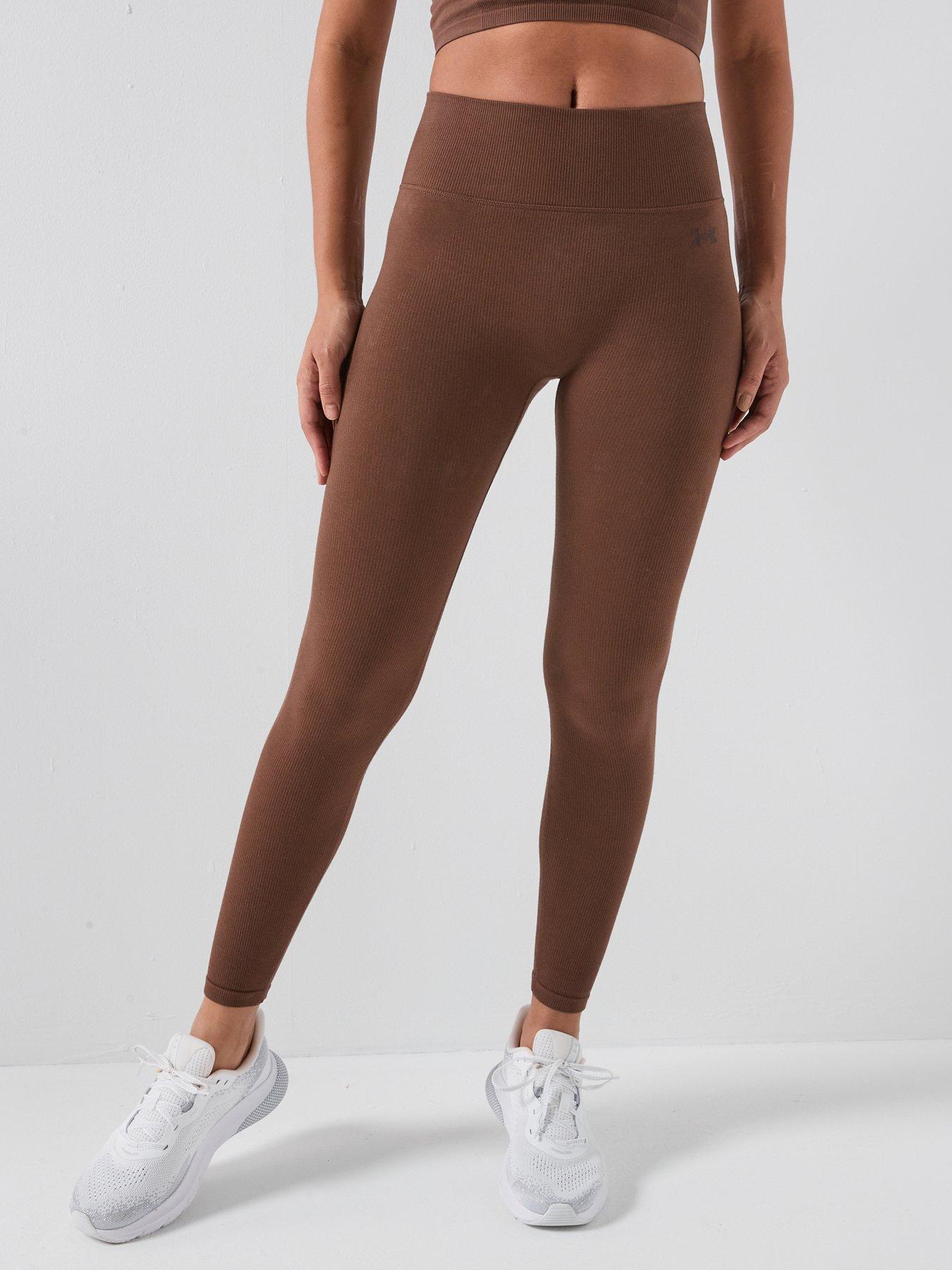 UNDER ARMOUR Womens Cotton Seamless Legging - Brown